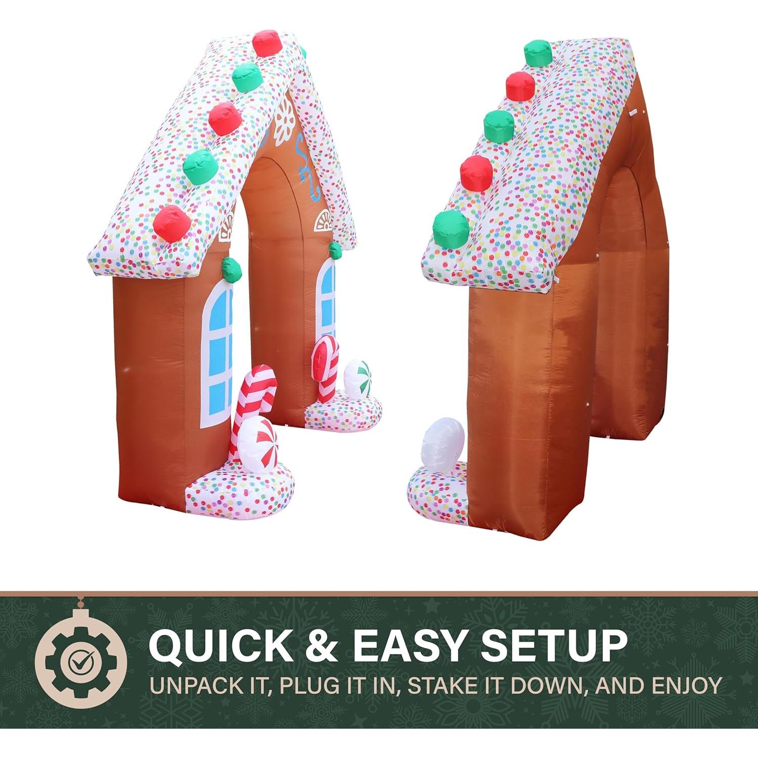 Arco de Jengibre Inflable 2.44 m Fraser Hill Farm con Luces LED