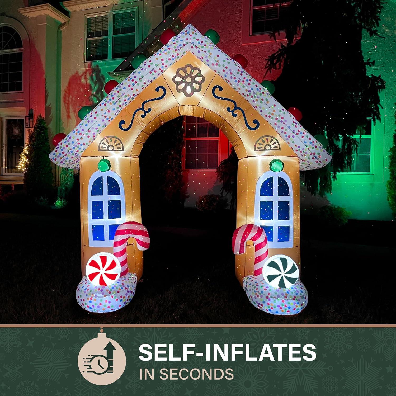 Arco de Jengibre Inflable 2.44 m Fraser Hill Farm con Luces LED