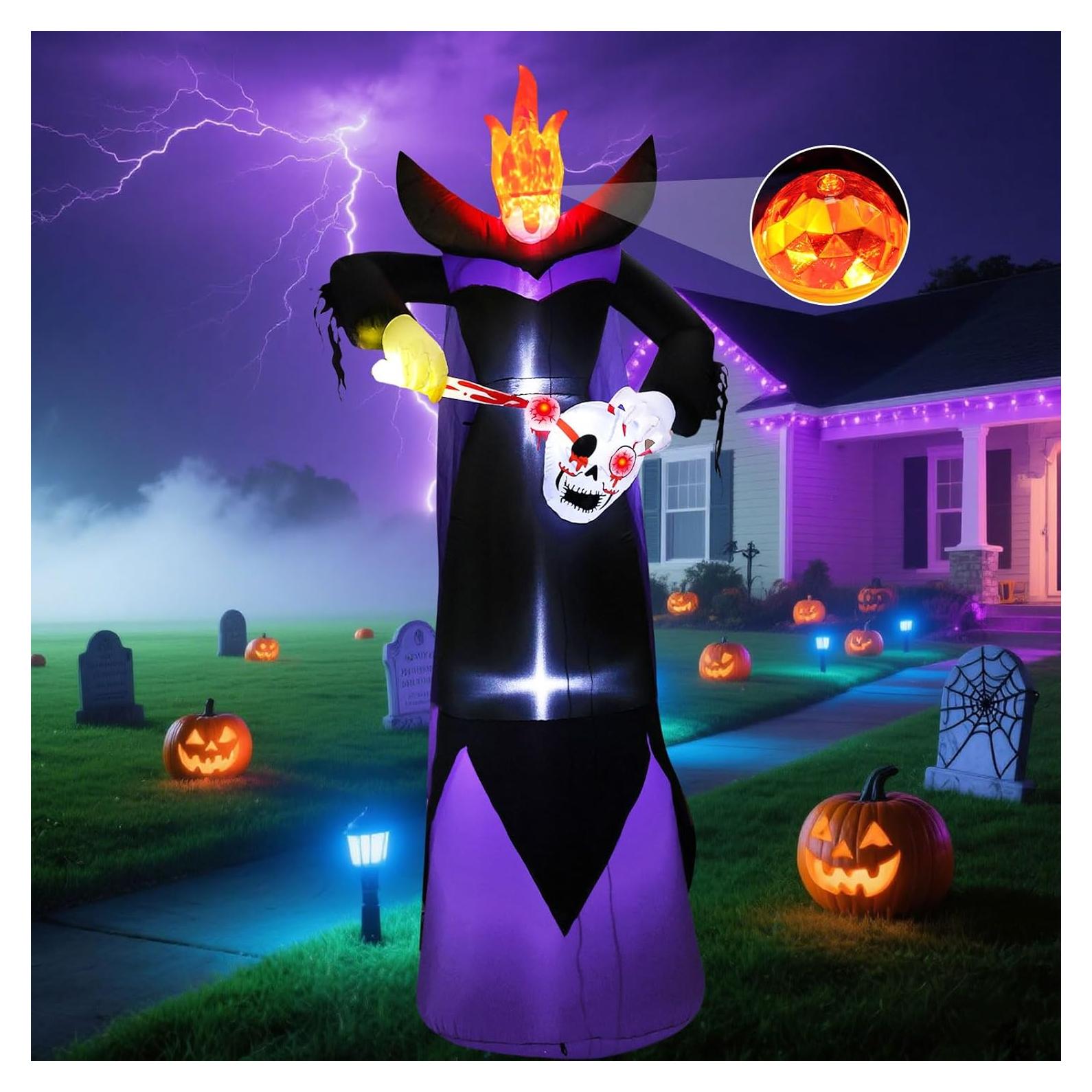 Decoración Inflable Halloween 12FT SRKLH Fantasma Sin Cabeza