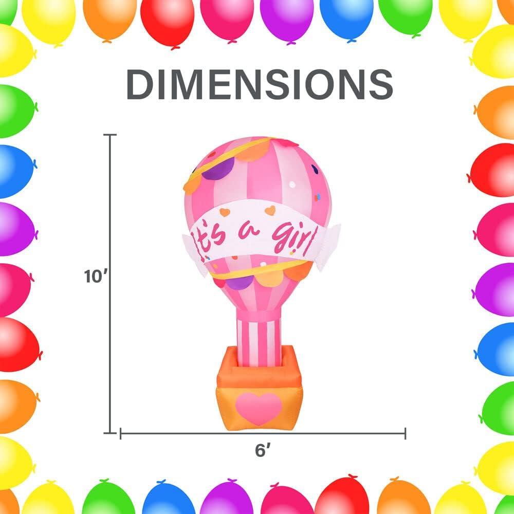 Globo Inflable 3m Fraser Hill Farm 'Es una Niña' con Luces