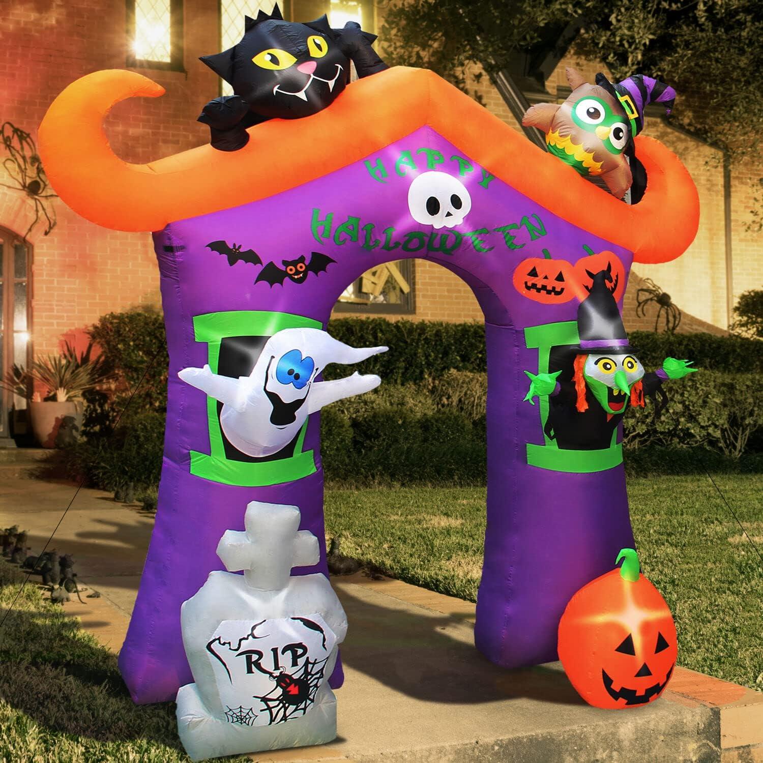 Arco Inflable de Halloween Haunted Hill Farm 3.05m con Luces