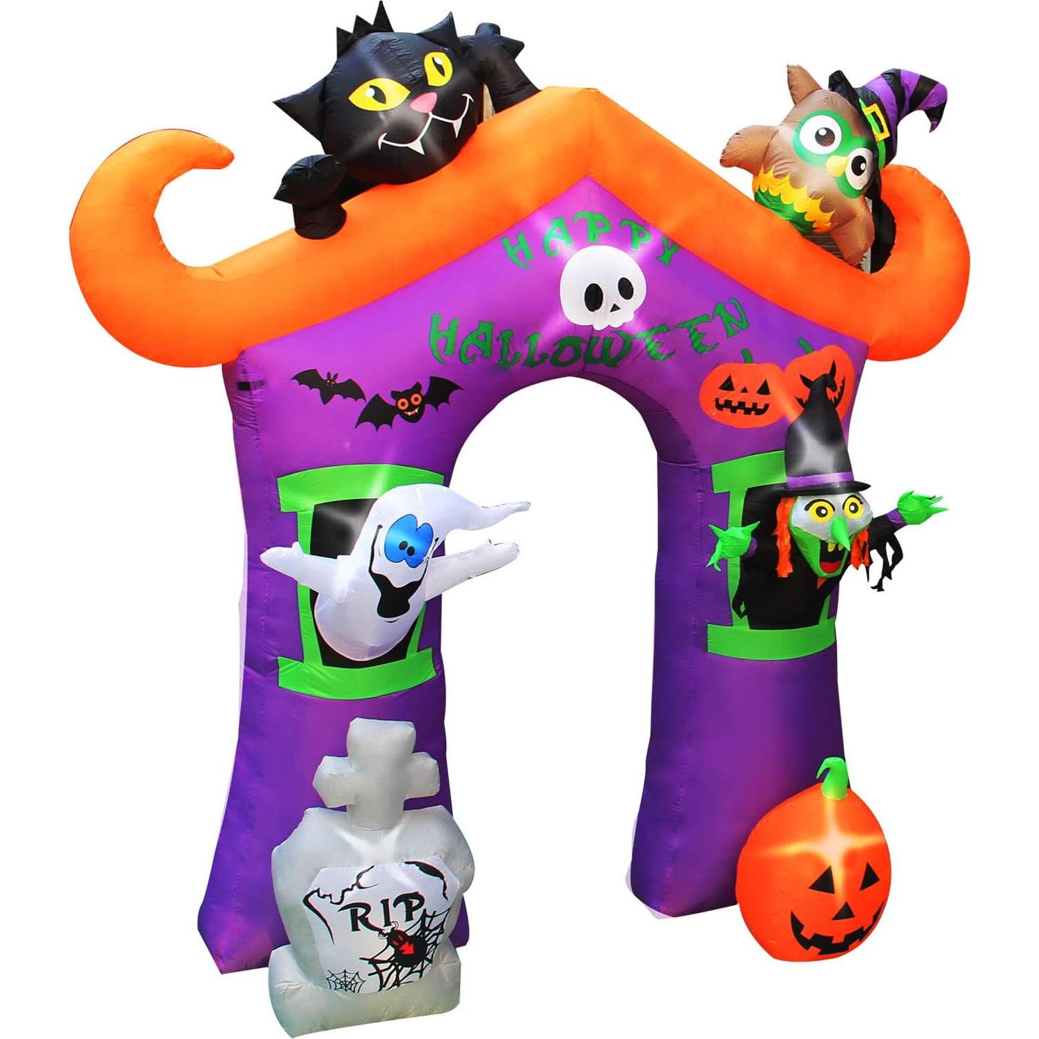 Arco Inflable de Halloween Haunted Hill Farm 3.05m con Luces