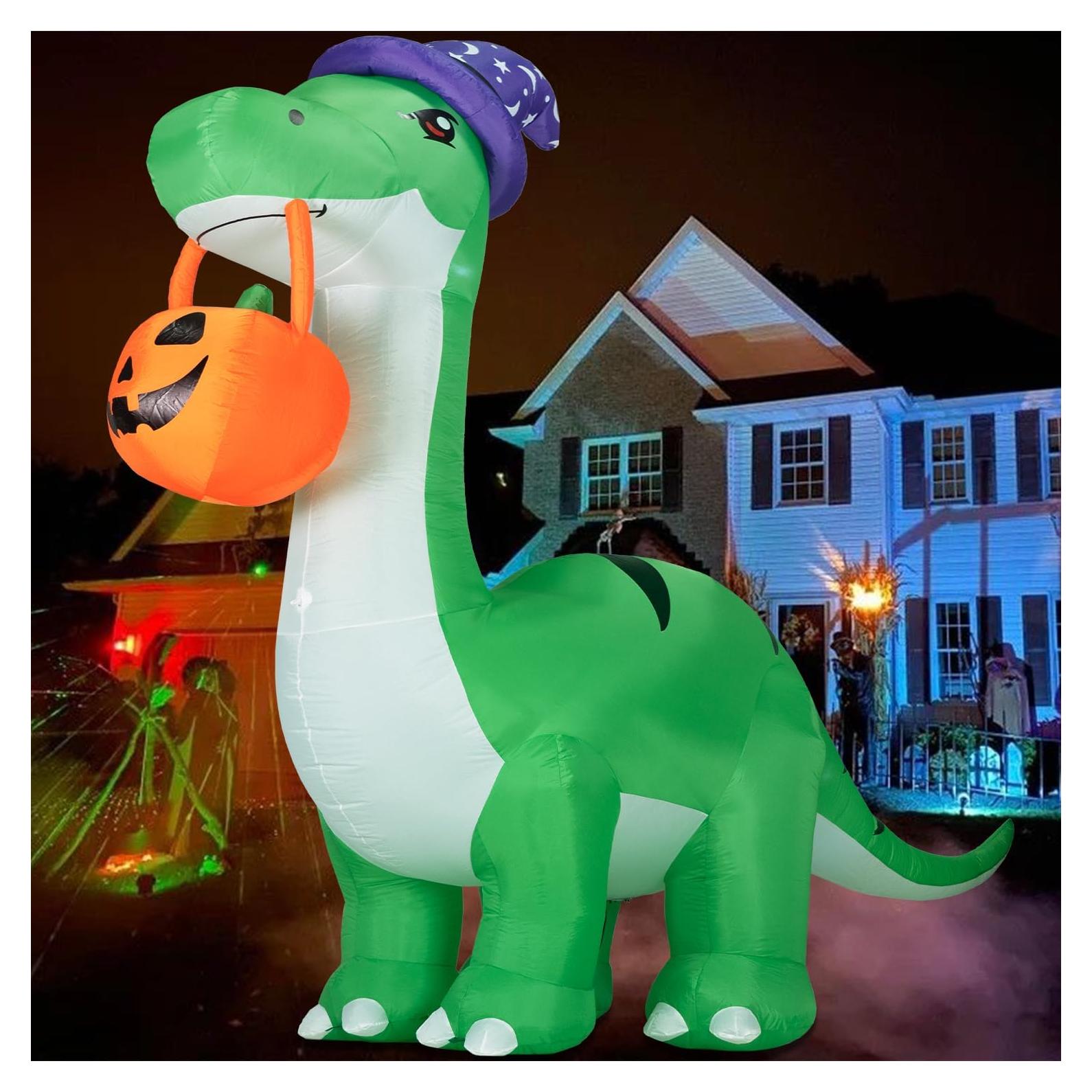 Dinosaurio Inflable Gigante 3M ININ para Halloween con LED