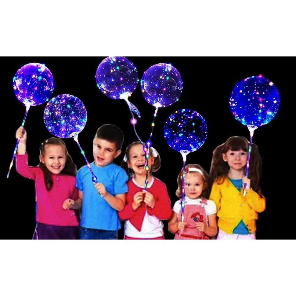 Paquete de 10 globos LED Bobo 50.8 cm con palos y luces