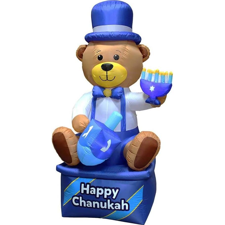 Decoración Inflable de Jardín Hanukkah Oso Zion Judaica 2.44m