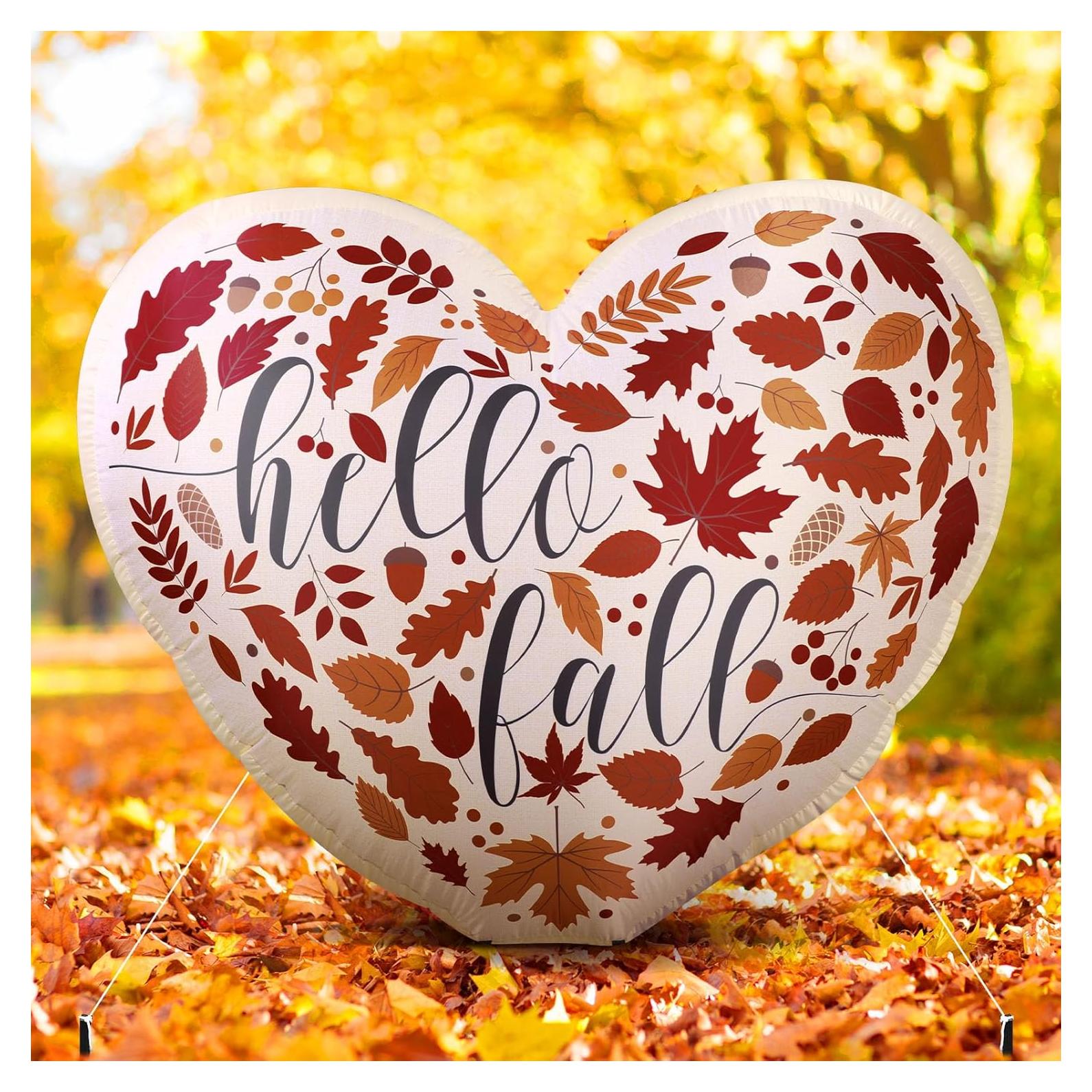 Decoración Inflable Otoño Halloscume Corazón 1.5m LED