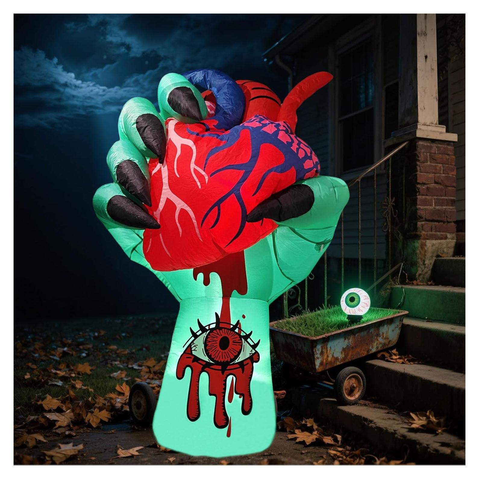 Mano Zombi Inflable 5FT VYBEWAVE con Corazón Palpitante LED