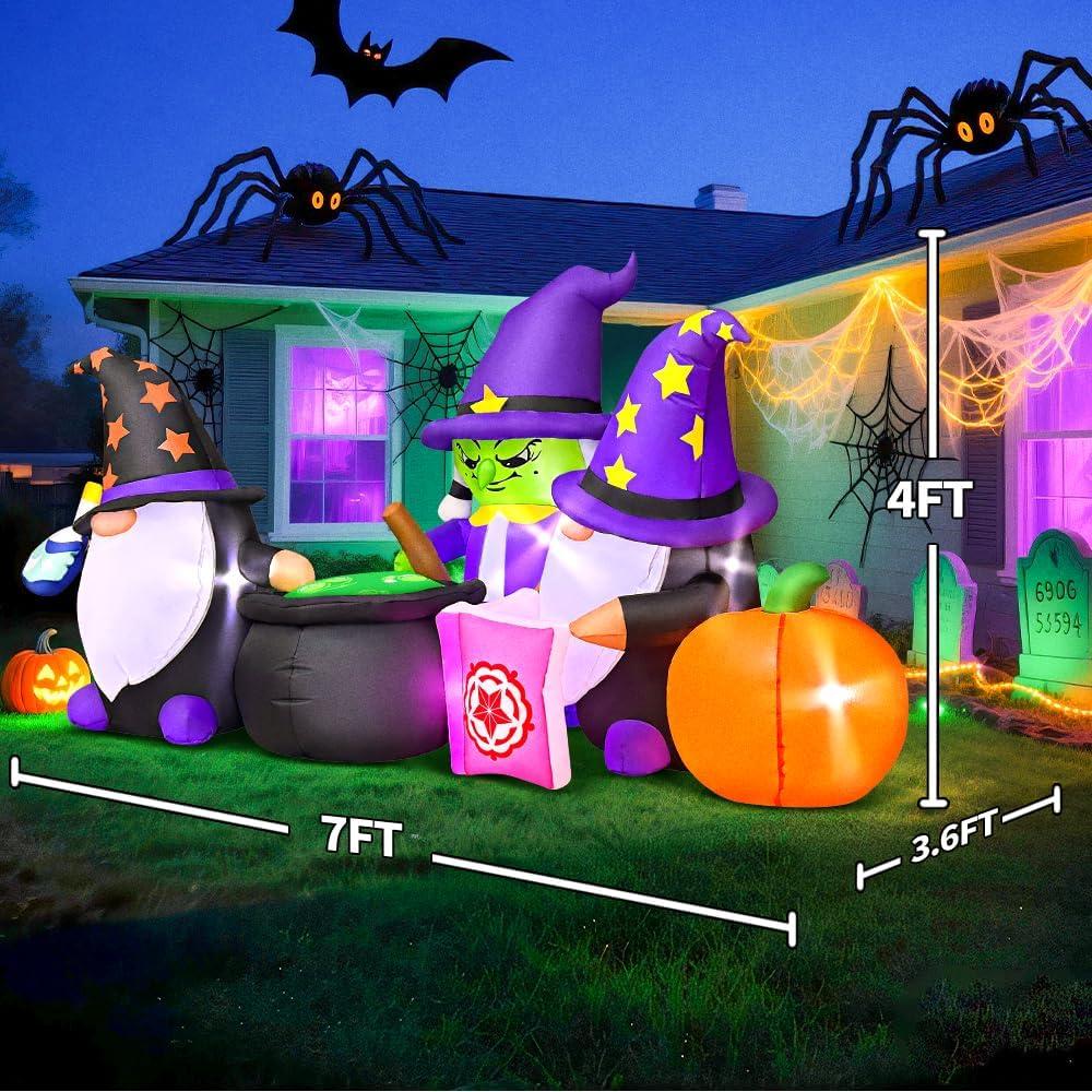 Decoración Inflable Halloween KOOY 2.13m con Luces LED