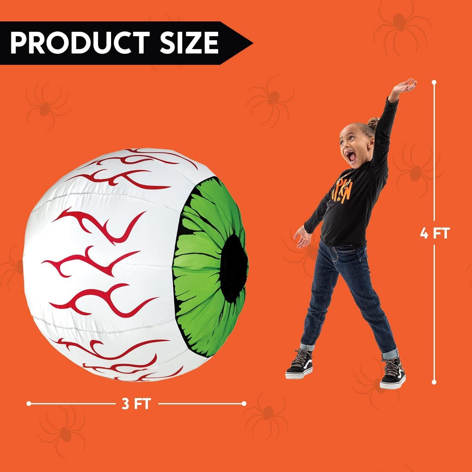 Joiedomi 2 Paquetes Ojos Inflables Halloween 0.91 m con LED