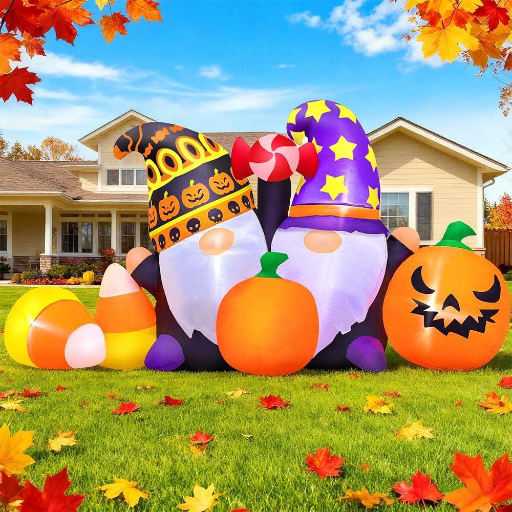 Decoración Inflable KOOY 1.83m Gnomos Acción de Gracias LED