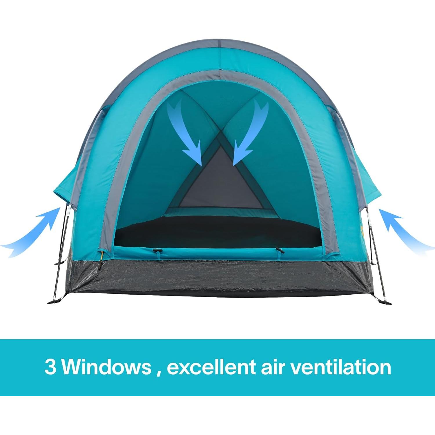 Tienda de Camping Alvantor 2 Personas Pop Up Impermeable 9015