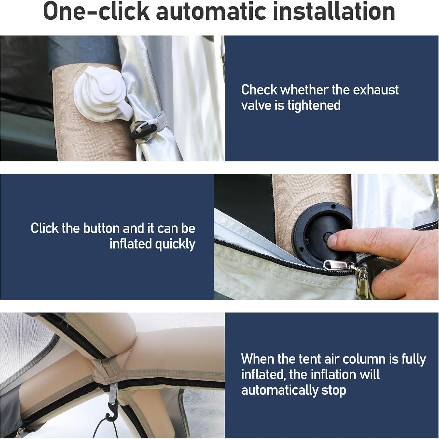 Tienda Inflable Automática Yoking para 3-4 Personas Impermeable