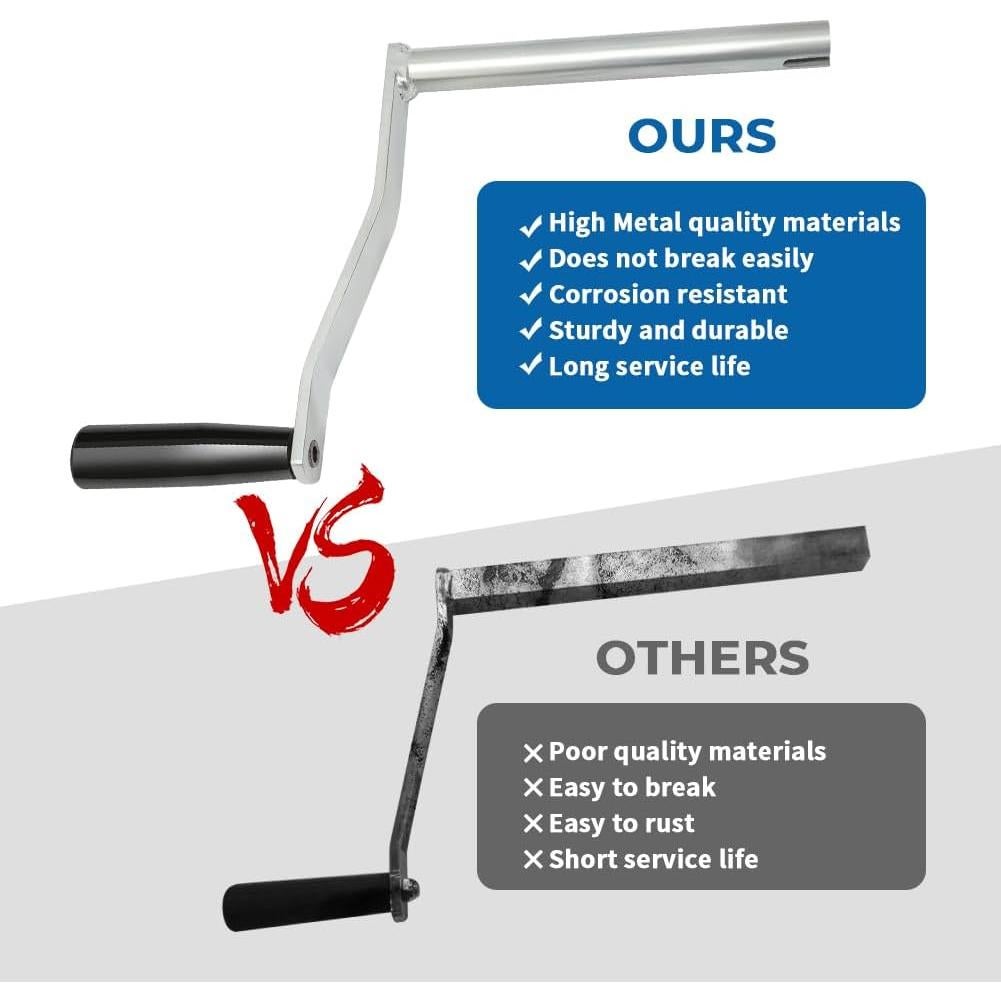 Manija de Manivela para Remolque WIKIBB 10.8 cm Duradera