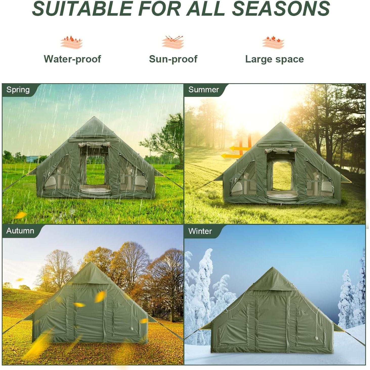 Tienda de Camping Inflable KIKILIVE para 4-6 Personas Impermeable