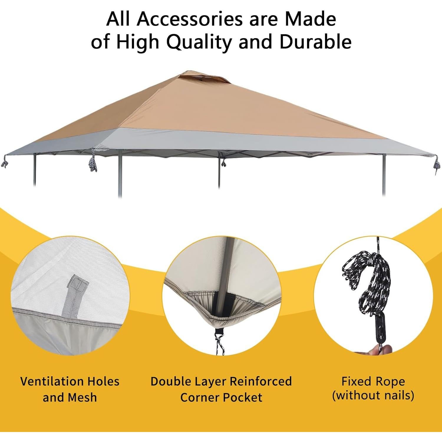 Cubierta de Reemplazo 13x13 D&ONEHOS Impermeable Oxford 300D