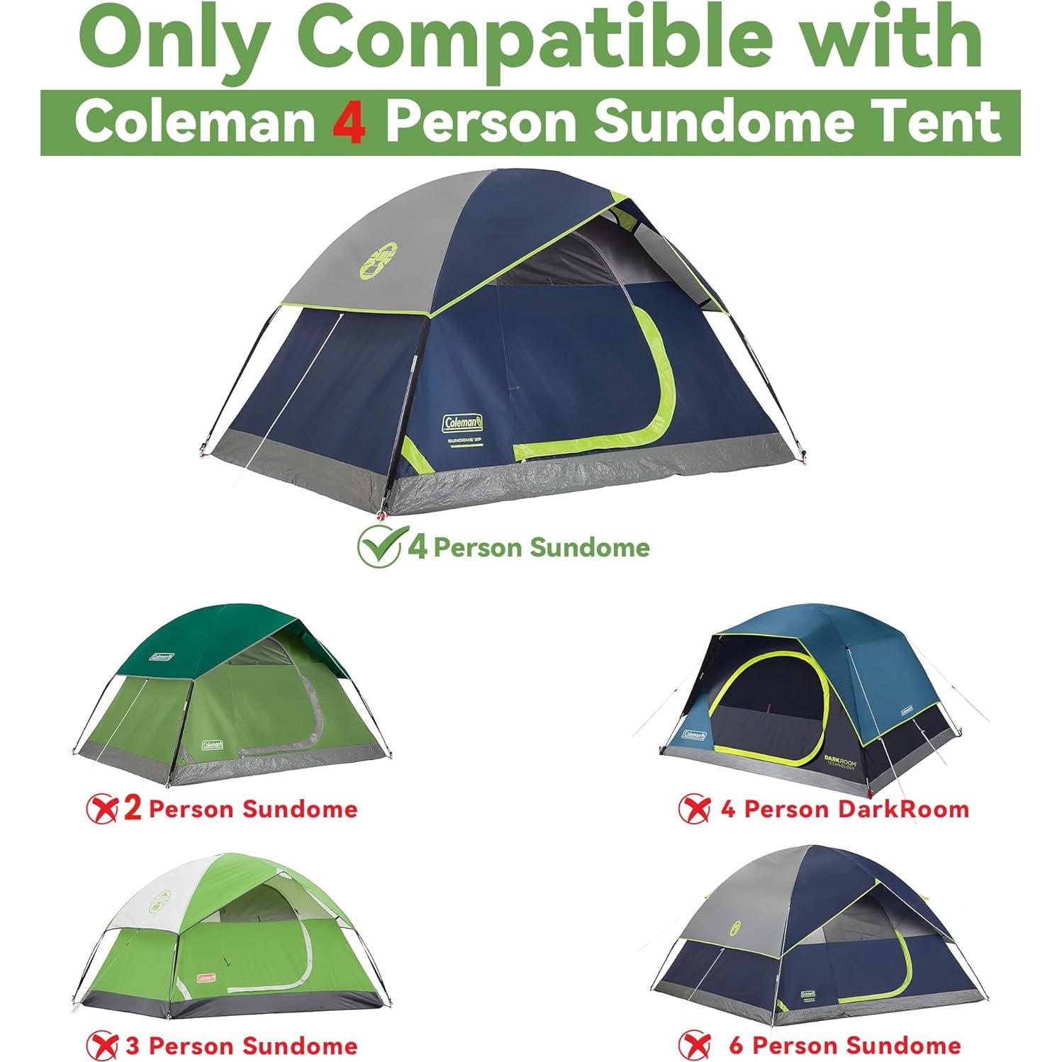 Varillas de Reemplazo Vekclit para Carpa Coleman Sundome 4P