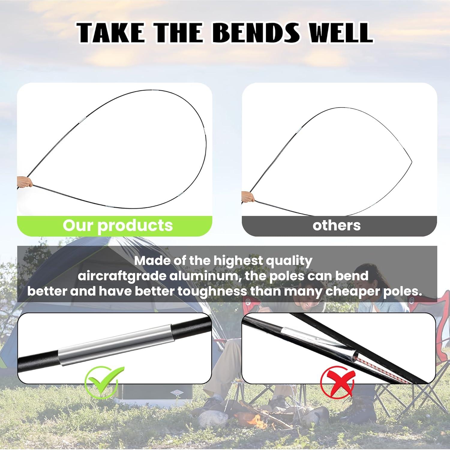 Varillas de Reemplazo Vekclit para Carpa Coleman Sundome 4P