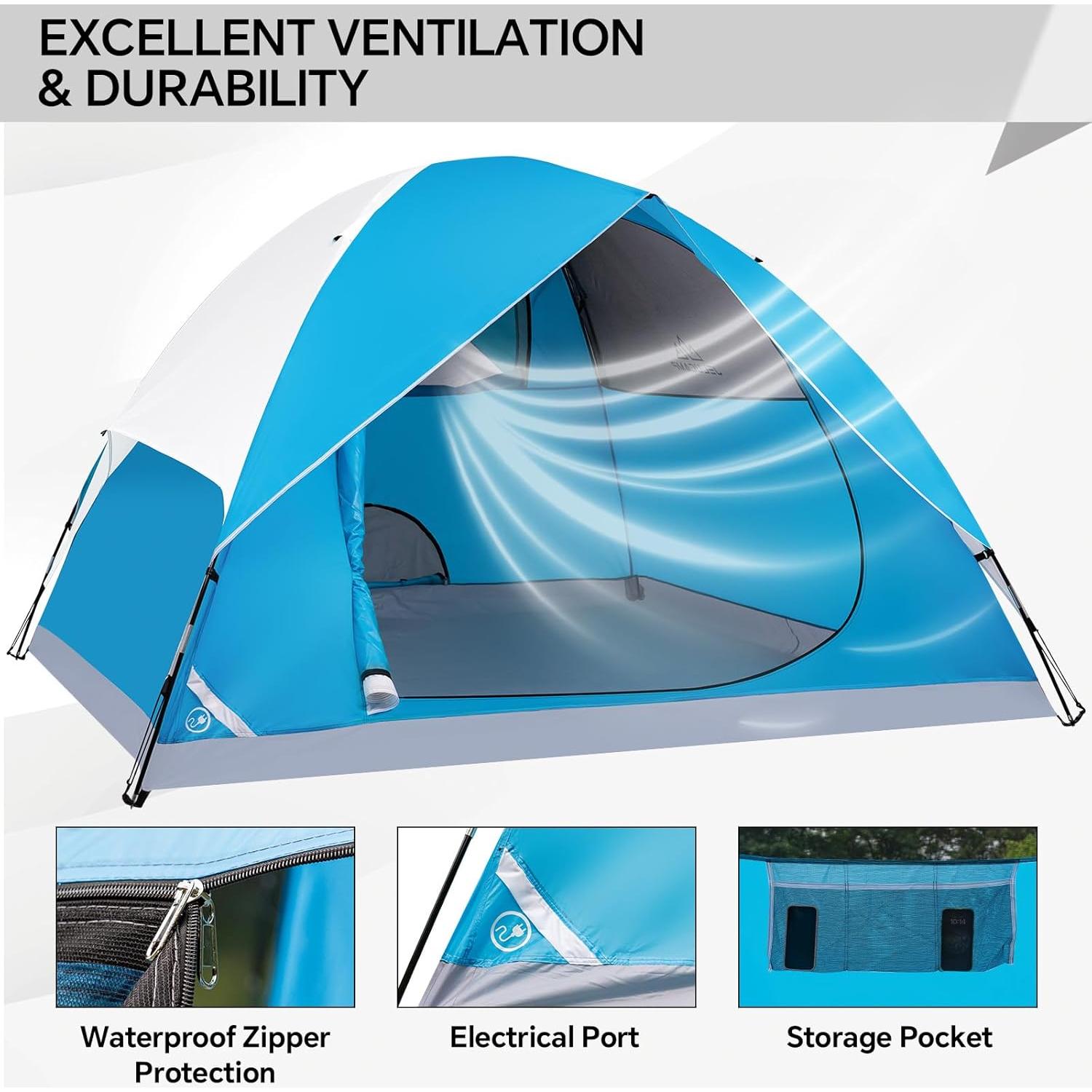 Tienda de Camping JELUCAMP JLP-TENT-8847 para 1-4 Personas