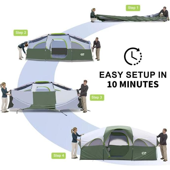 Tienda de Camping CAMPROS CP para 8 Personas Impermeable