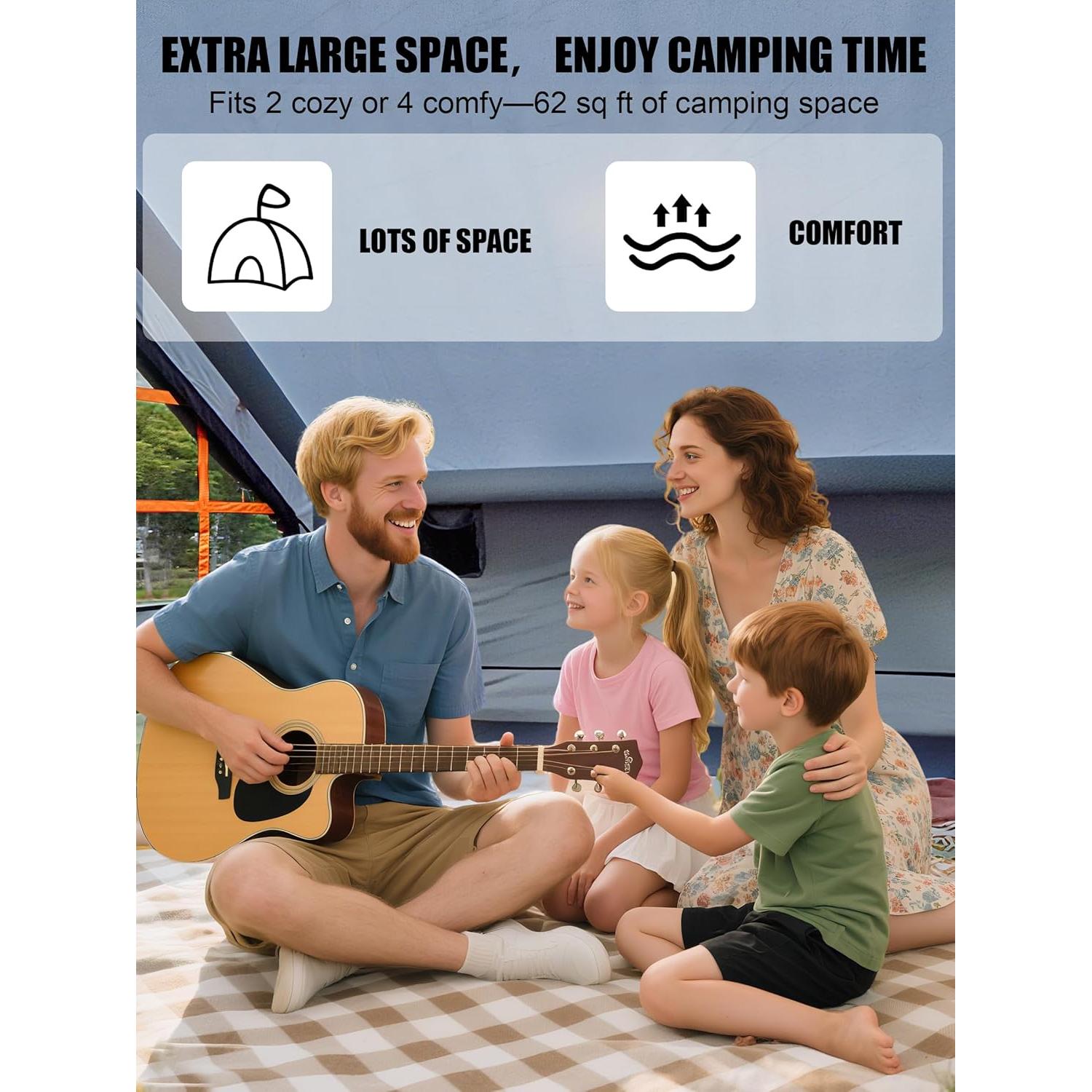 Tienda Inflable SANHOVO 6 Personas 2.99m x 2.18m Impermeable