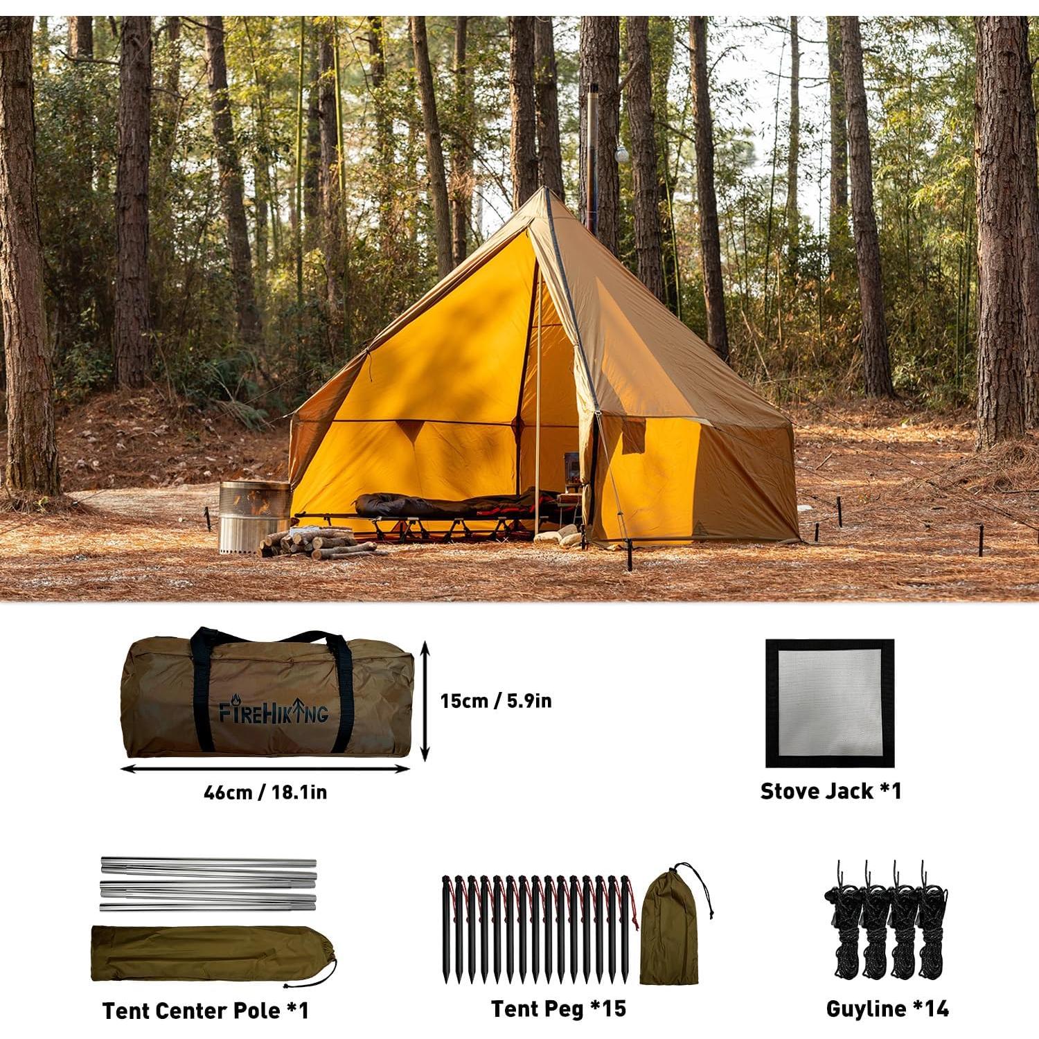 Tienda de Camping FireHiking Cuadrada 1 Persona 2x2m Impermeable