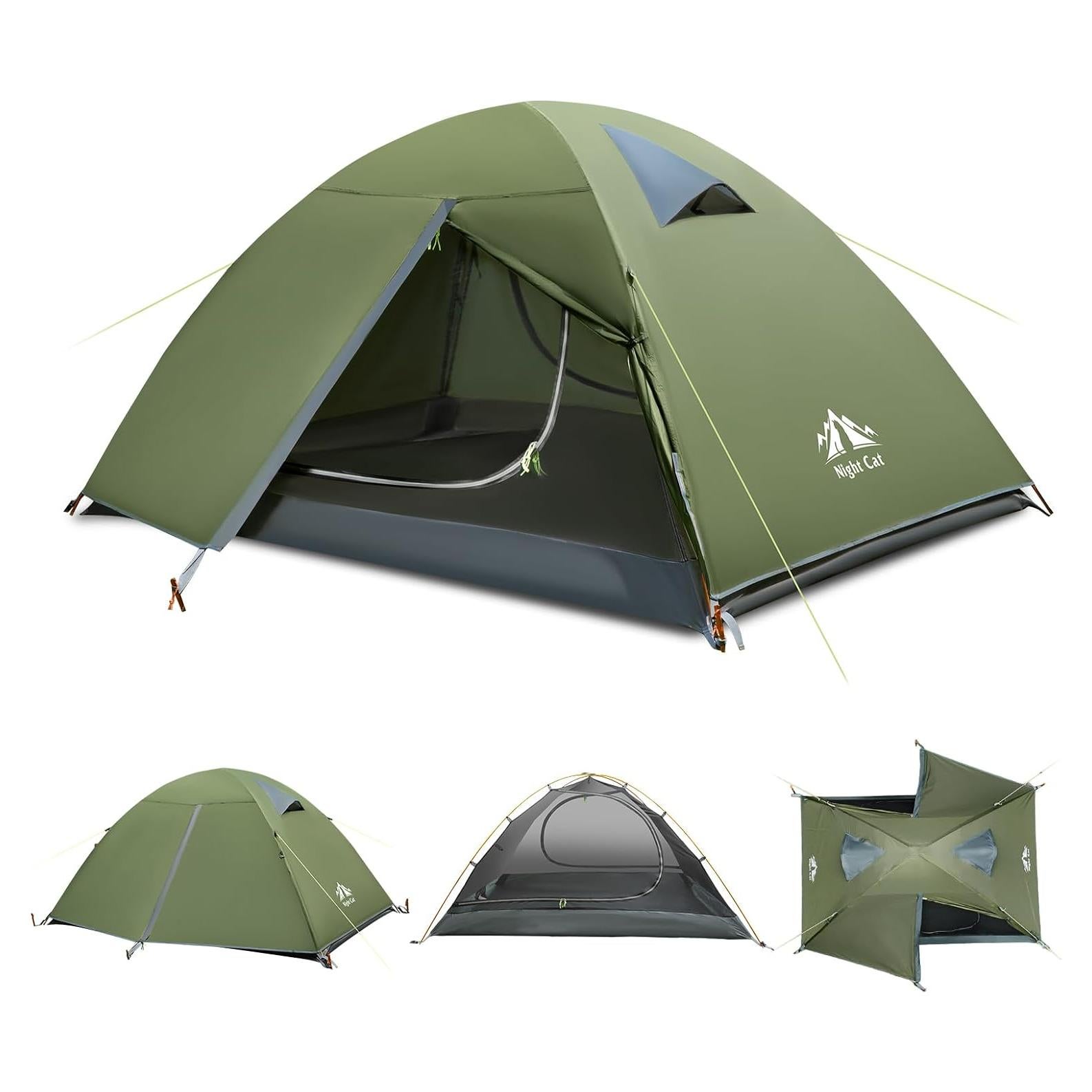 Tienda de Camping Night Cat ZP-08-AGN para 2 Personas Impermeable