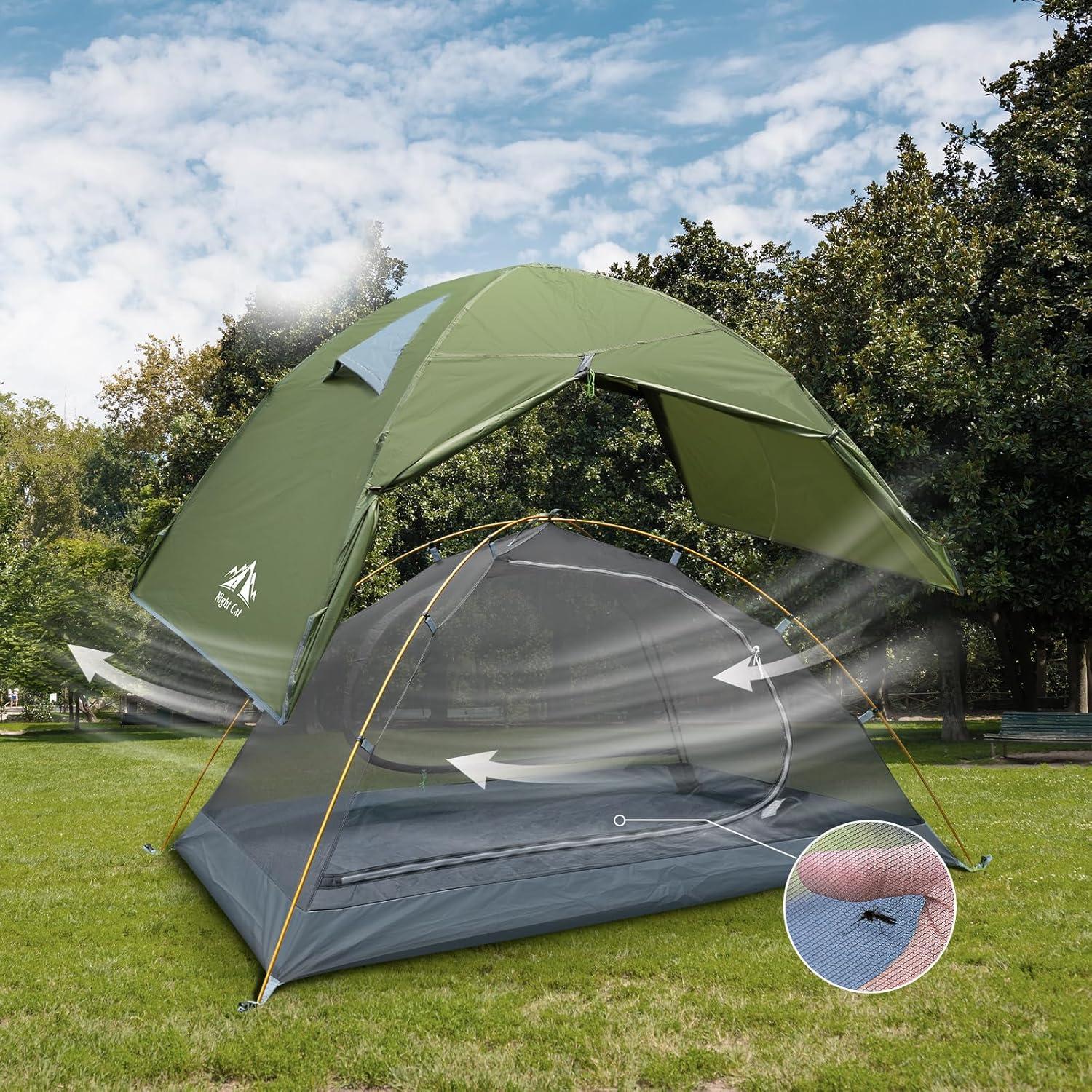 Tienda de Camping Night Cat ZP-08-AGN para 2 Personas Impermeable