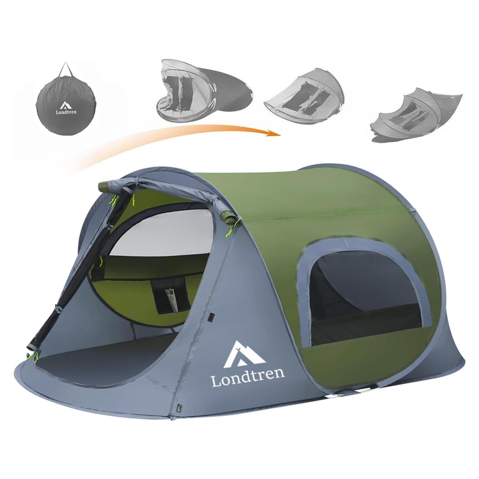 Pop Up Tents for Camping 1 Person 2 Person Waterproof Military Popup Tent Camping Easy Up Camping Tents Instant Tent