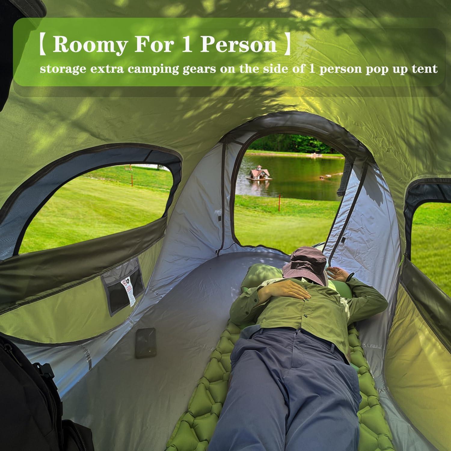 Pop Up Tents for Camping 1 Person 2 Person Waterproof Military Popup Tent Camping Easy Up Camping Tents Instant Tent