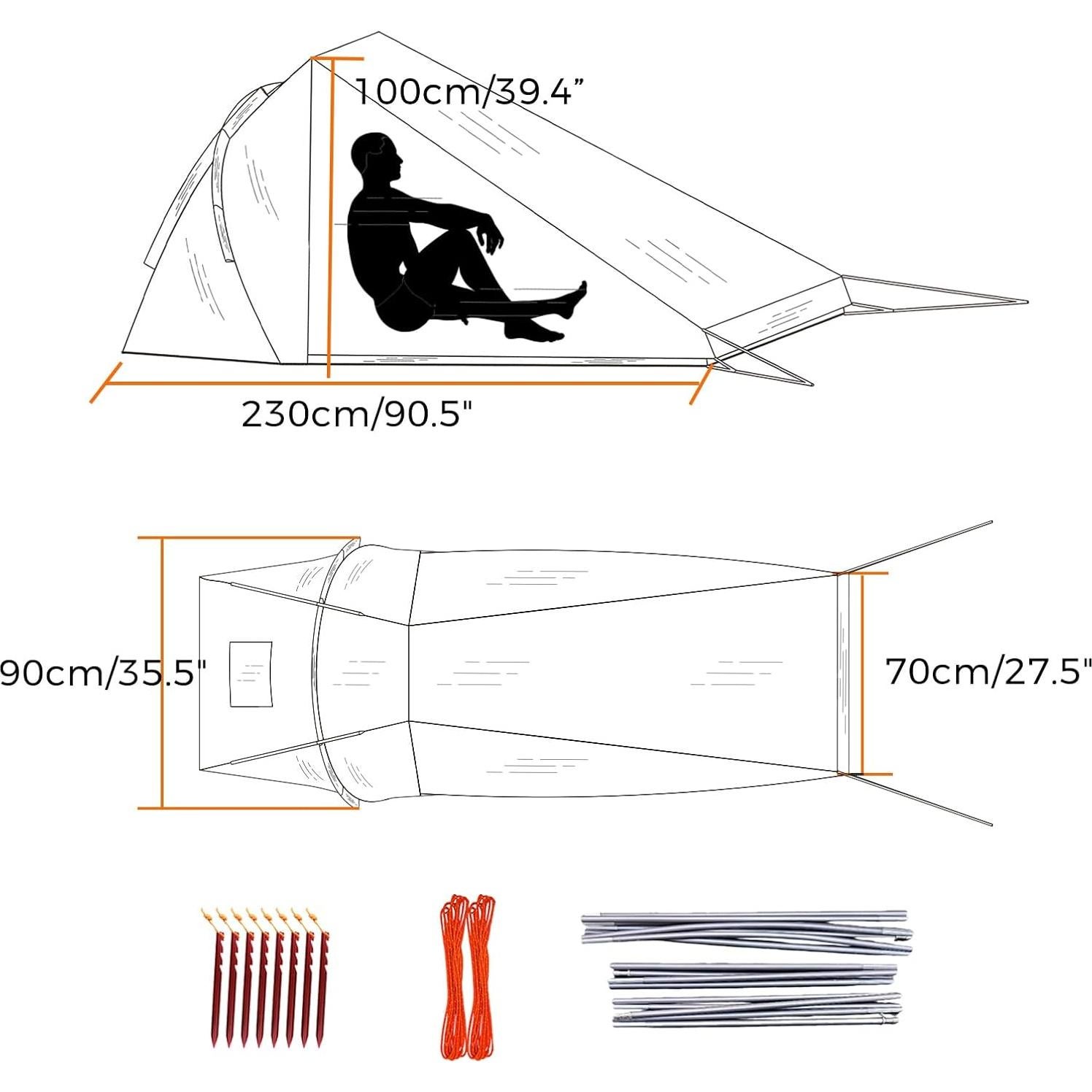 Tienda Ultraligera Onewind Solo Skyshade para 1 Persona