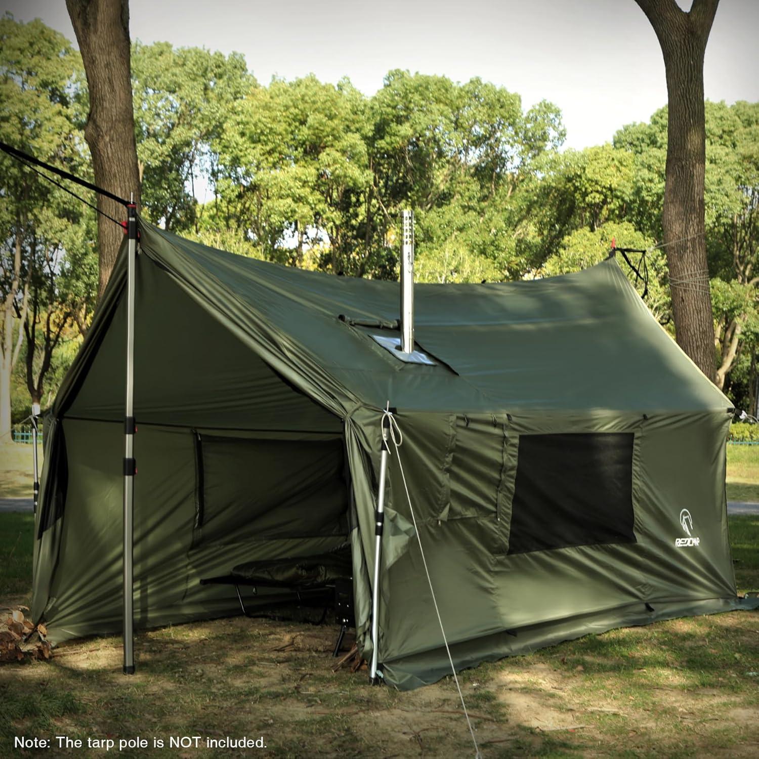Tienda de Camping REDCAMP 4 Estaciones 3.6x2.0m Verde Militar