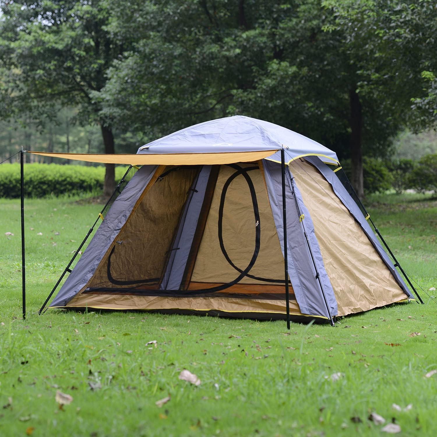 Carpa Instantánea Wind Tour para 3 Personas Azul Amarillo