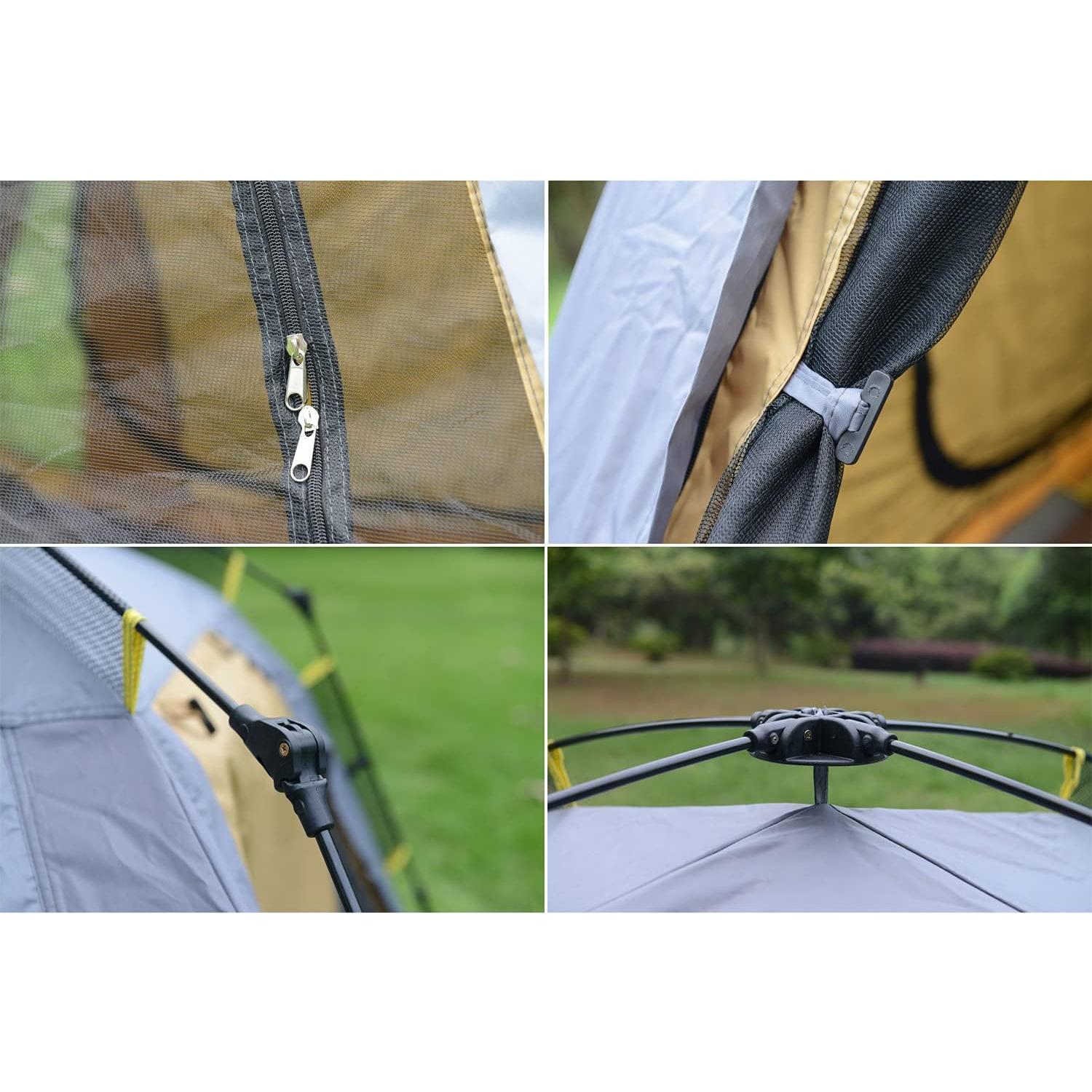 Carpa Instantánea Wind Tour para 3 Personas Azul Amarillo