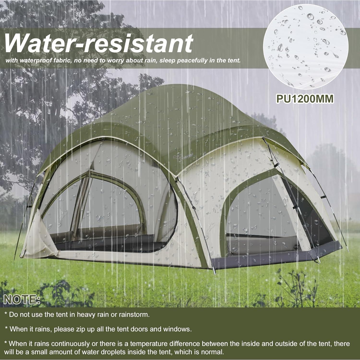 Tienda de Camping Vidalido para 3-4 Personas Impermeable