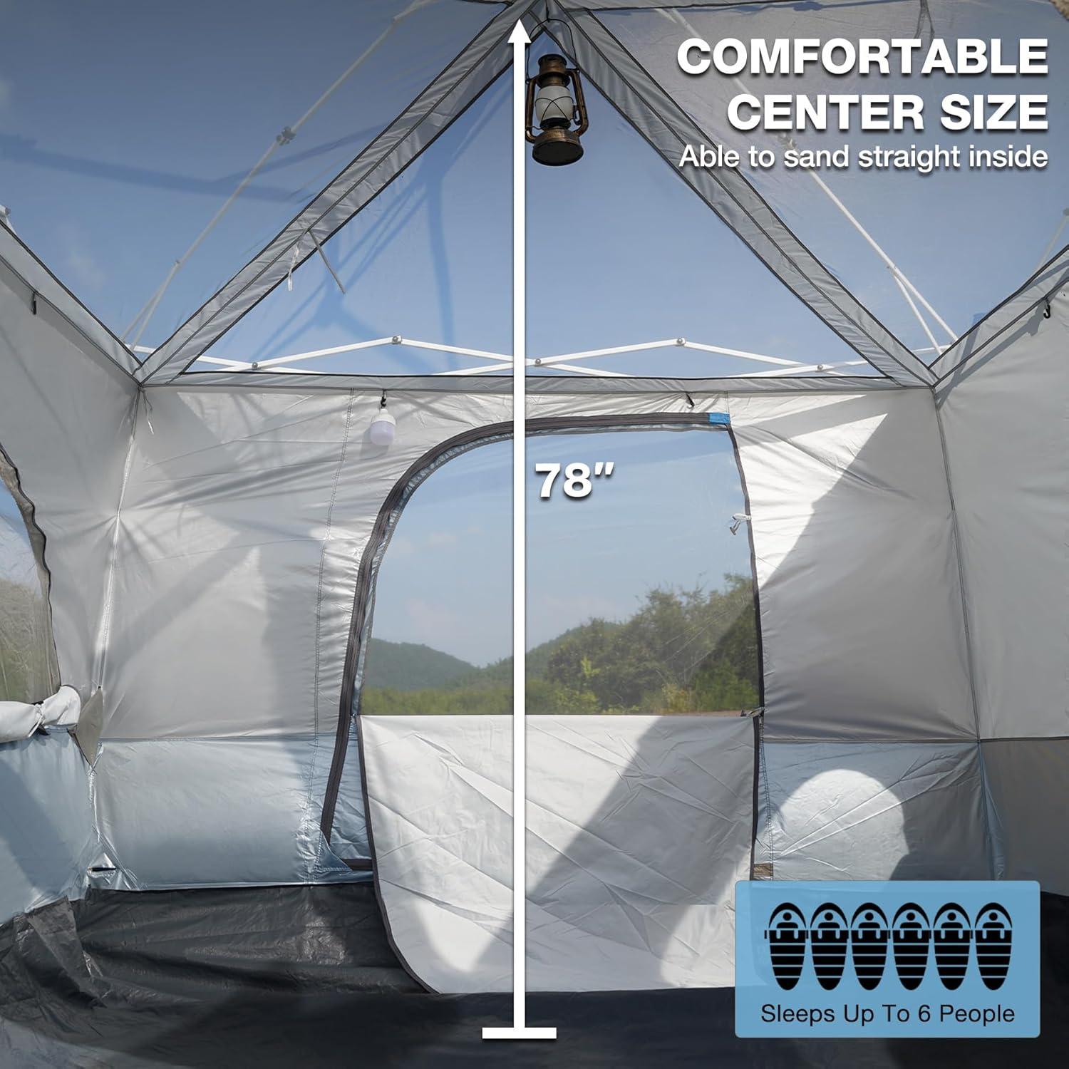 Tienda Interior de Camping REDCAMP 2.99x3.02m para 4-6 Personas