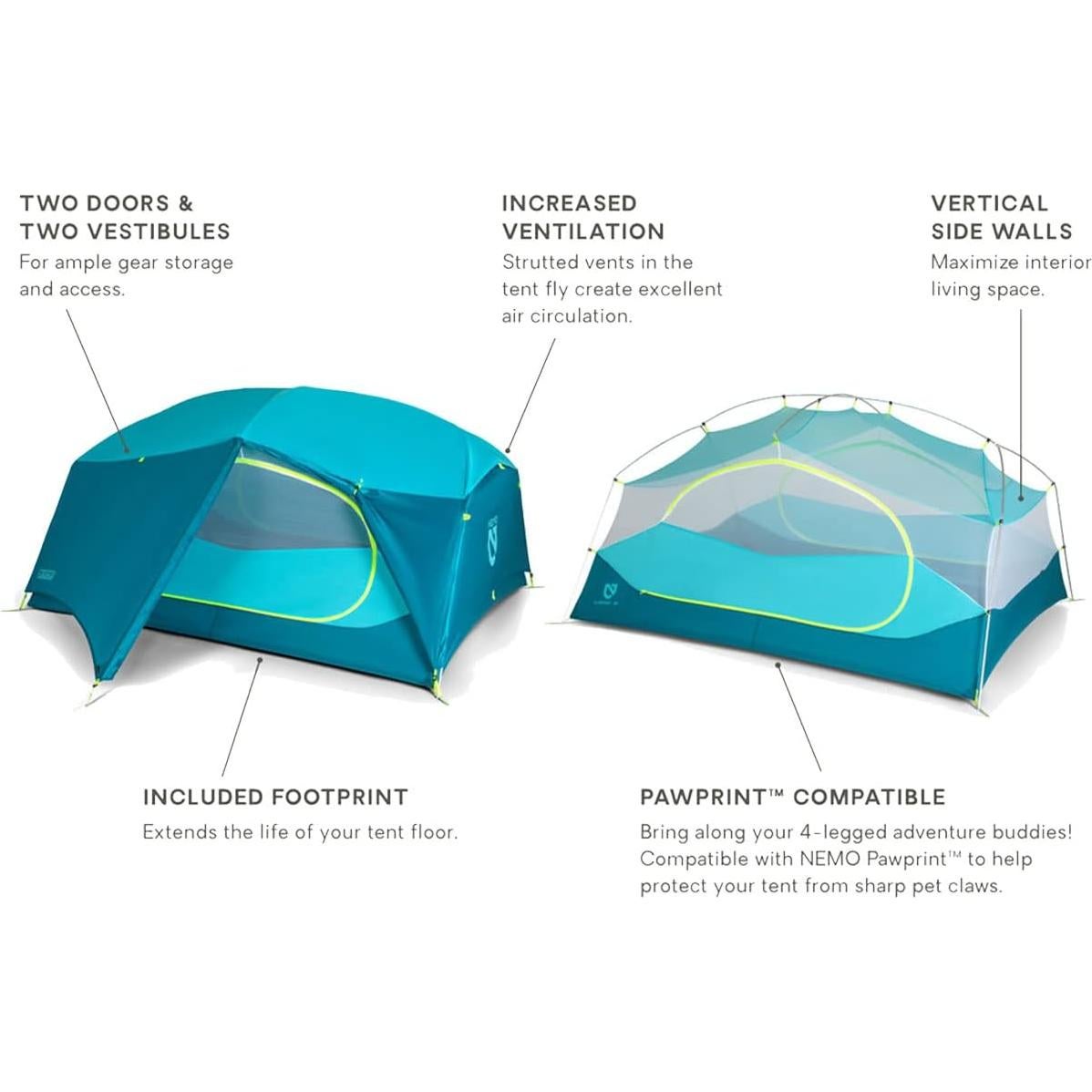 Tienda de Camping NEMO Aurora 3P Surge 4 Estaciones