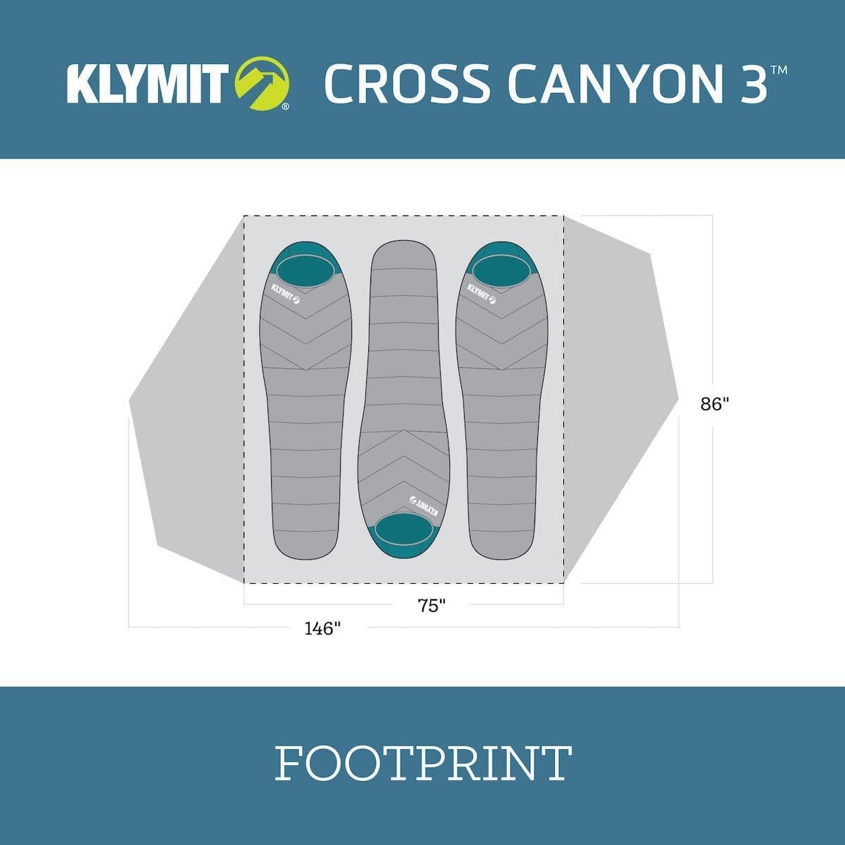 Carpa de Camping Klymit Cross Canyon 3 Personas Impermeable