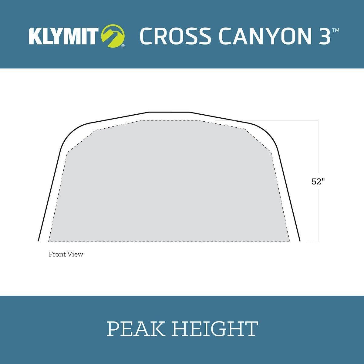 Carpa de Camping Klymit Cross Canyon 3 Personas Impermeable
