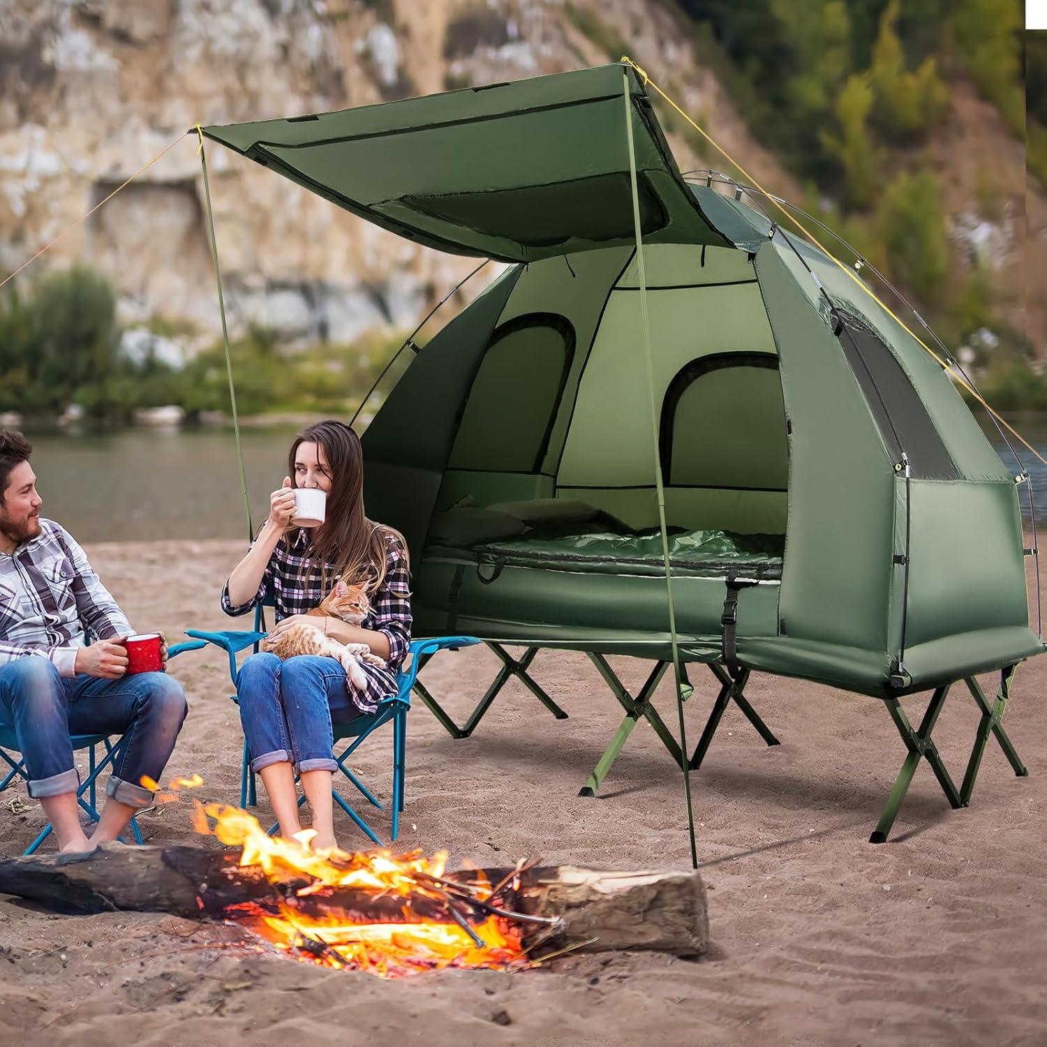 Tienda de Camping LDAILY Cot 5 en 1 para 2 Personas