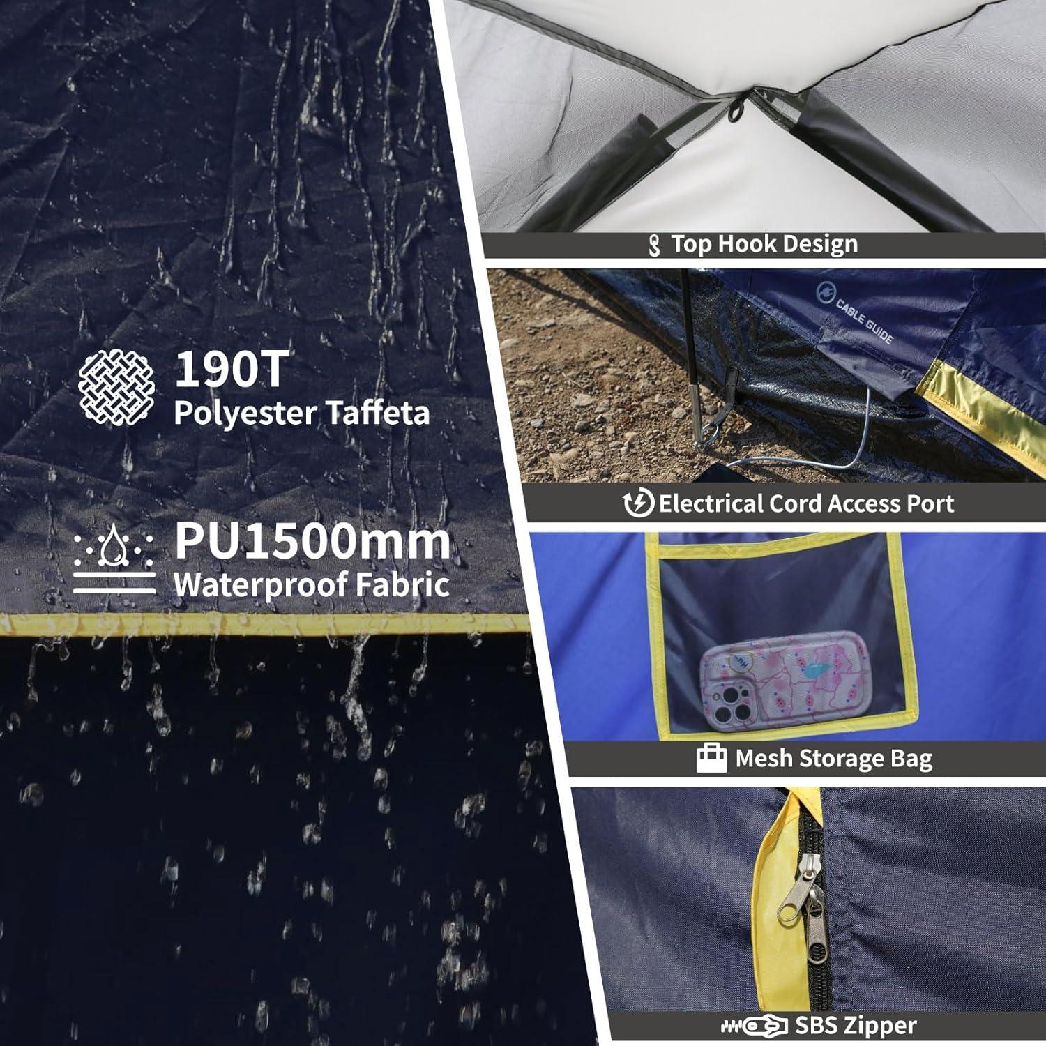 Carpa Familiar EchoSmile NYF08 para 10-12 Personas Impermeable