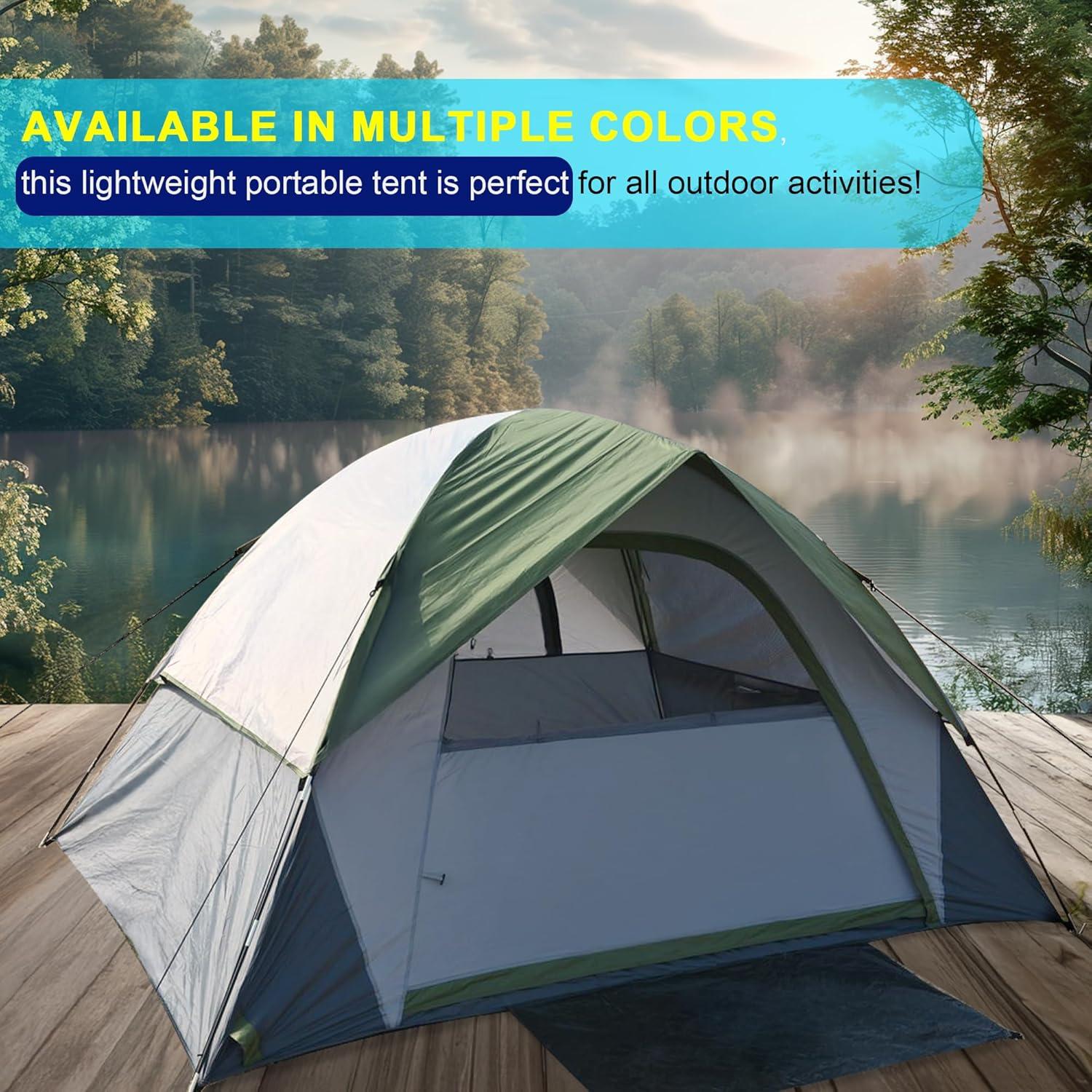 Carpa de Camping XL Doble Capa Impermeable para 6 Personas