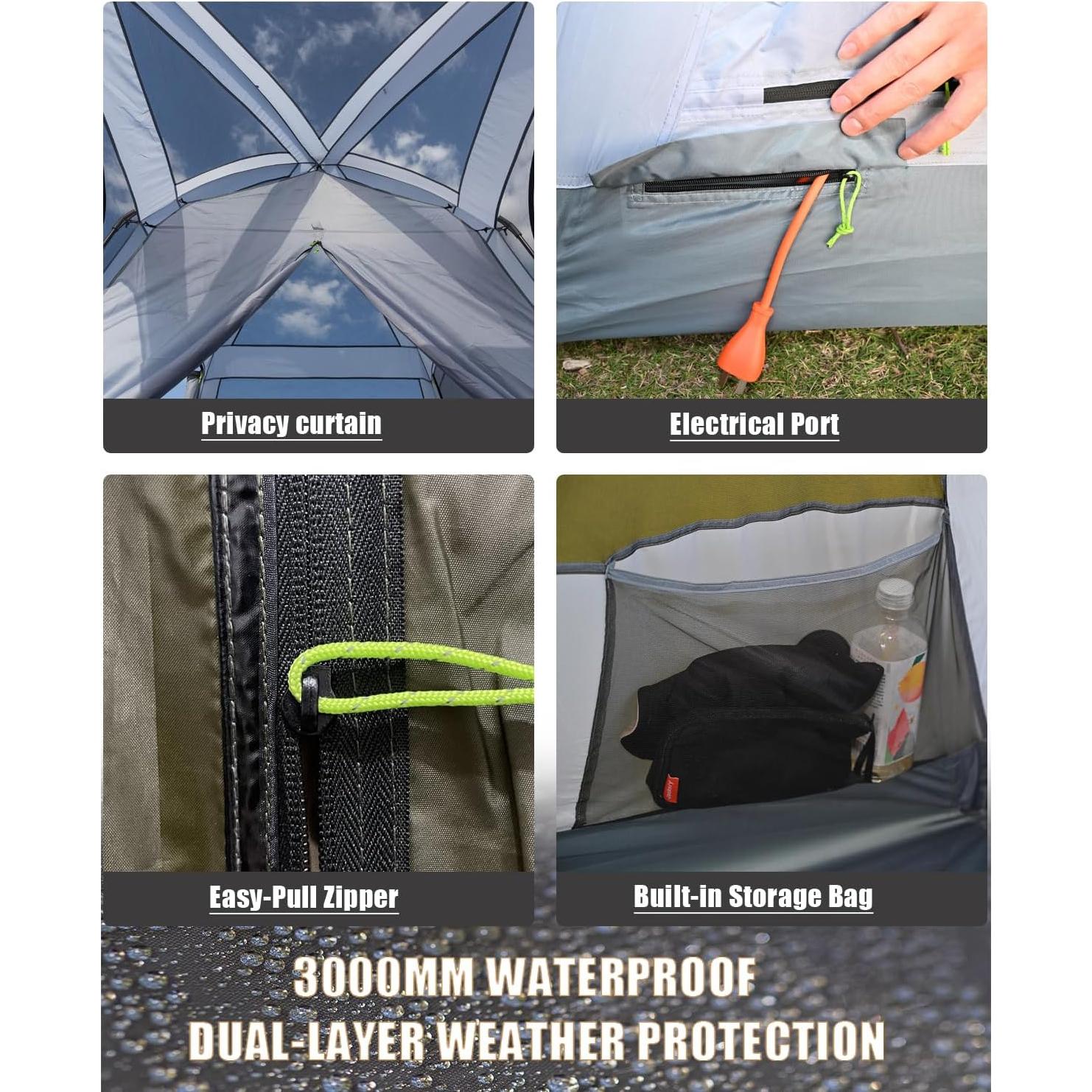 Tienda de Camping Tres Osos L05-6P para 6 Personas Impermeable