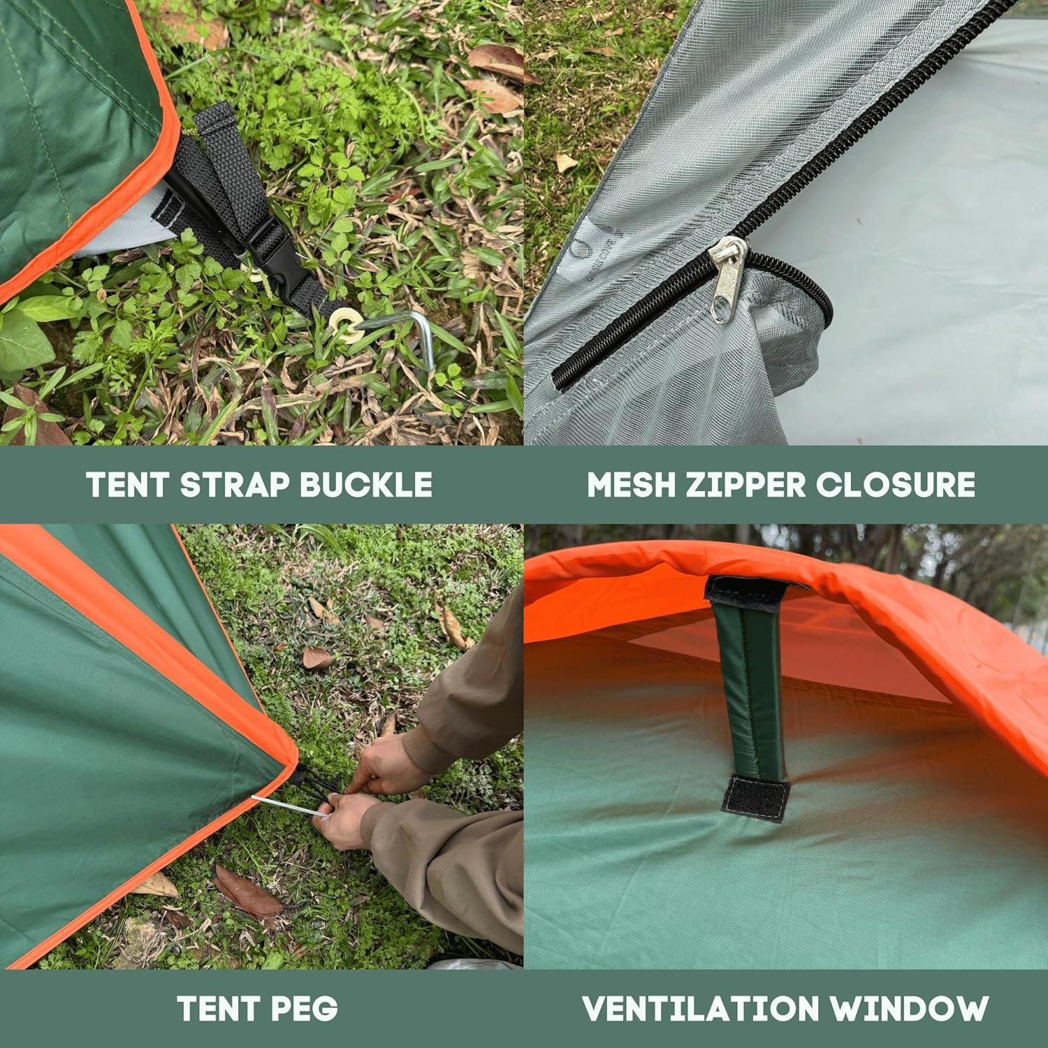 Tienda de Camping Oasis Cove para 2 Personas Impermeable 3 Temporadas