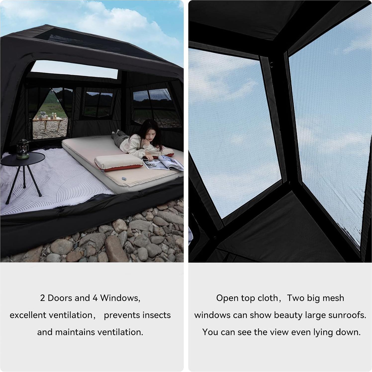 Carpa Inflable para Camping StableEase 4 Personas Impermeable