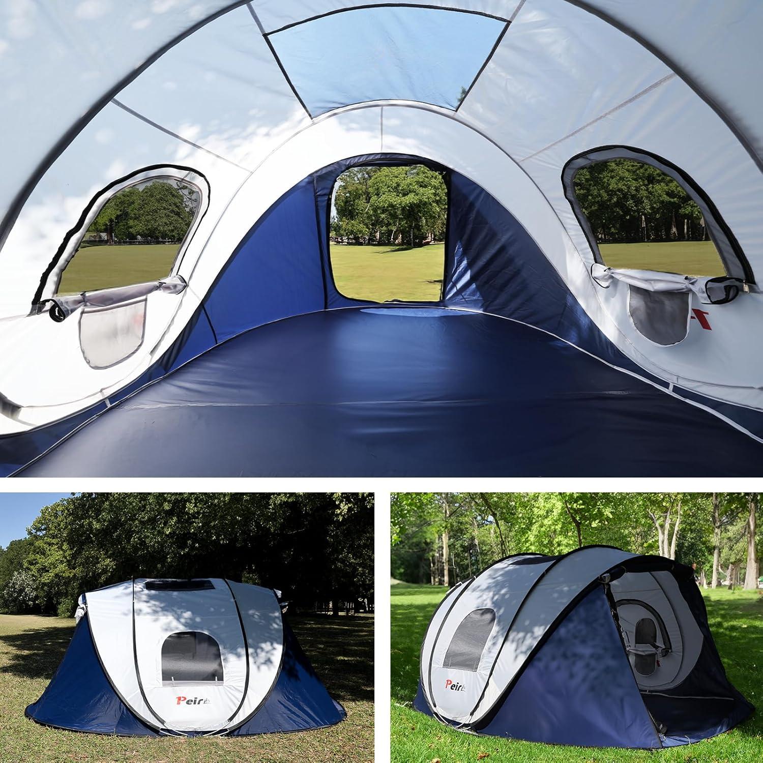 Carpa Pop Up Peirhw para 2-4 Personas, Impermeable y Rápido Montaje