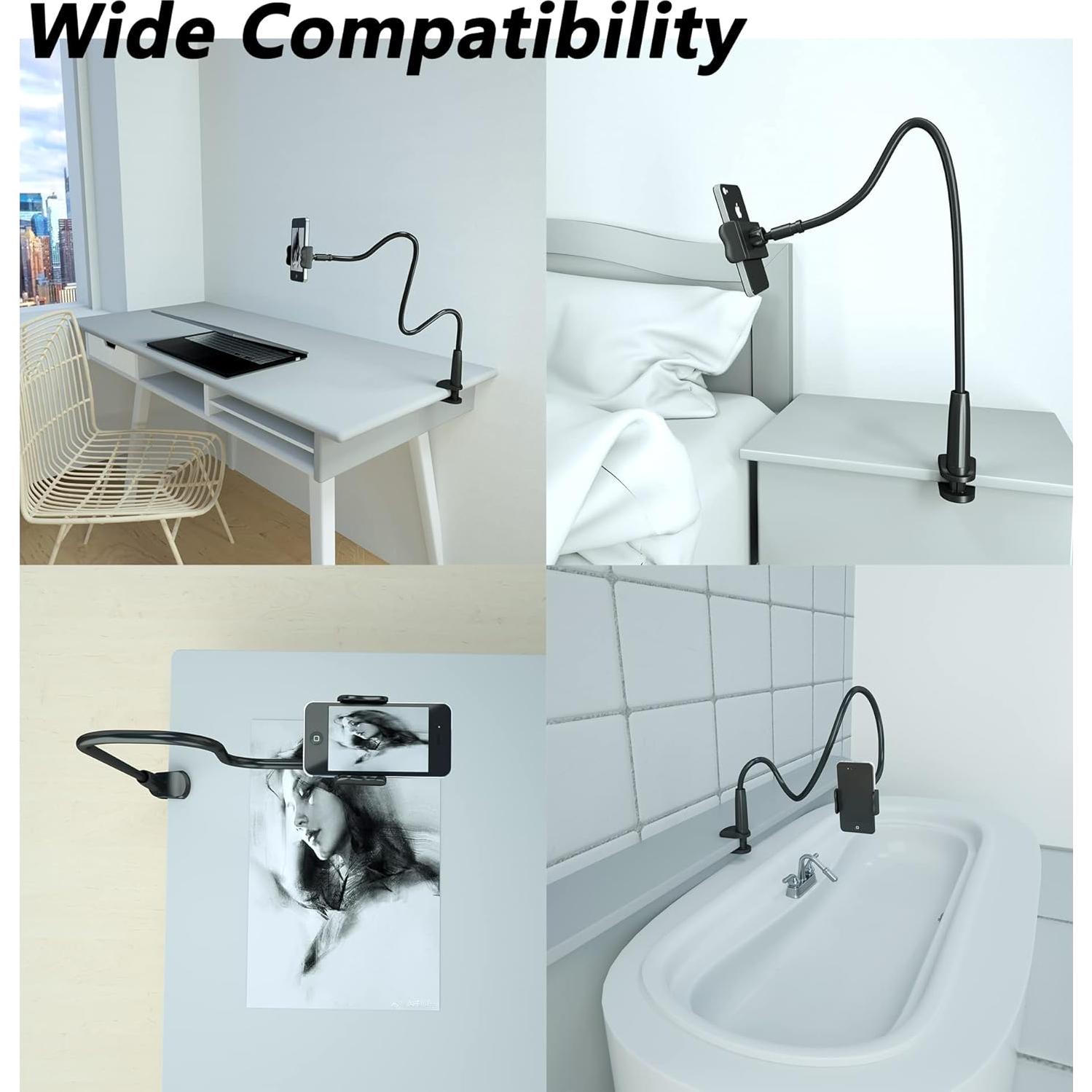 Soporte para teléfono celular GloryBear con brazo flexible 76 cm