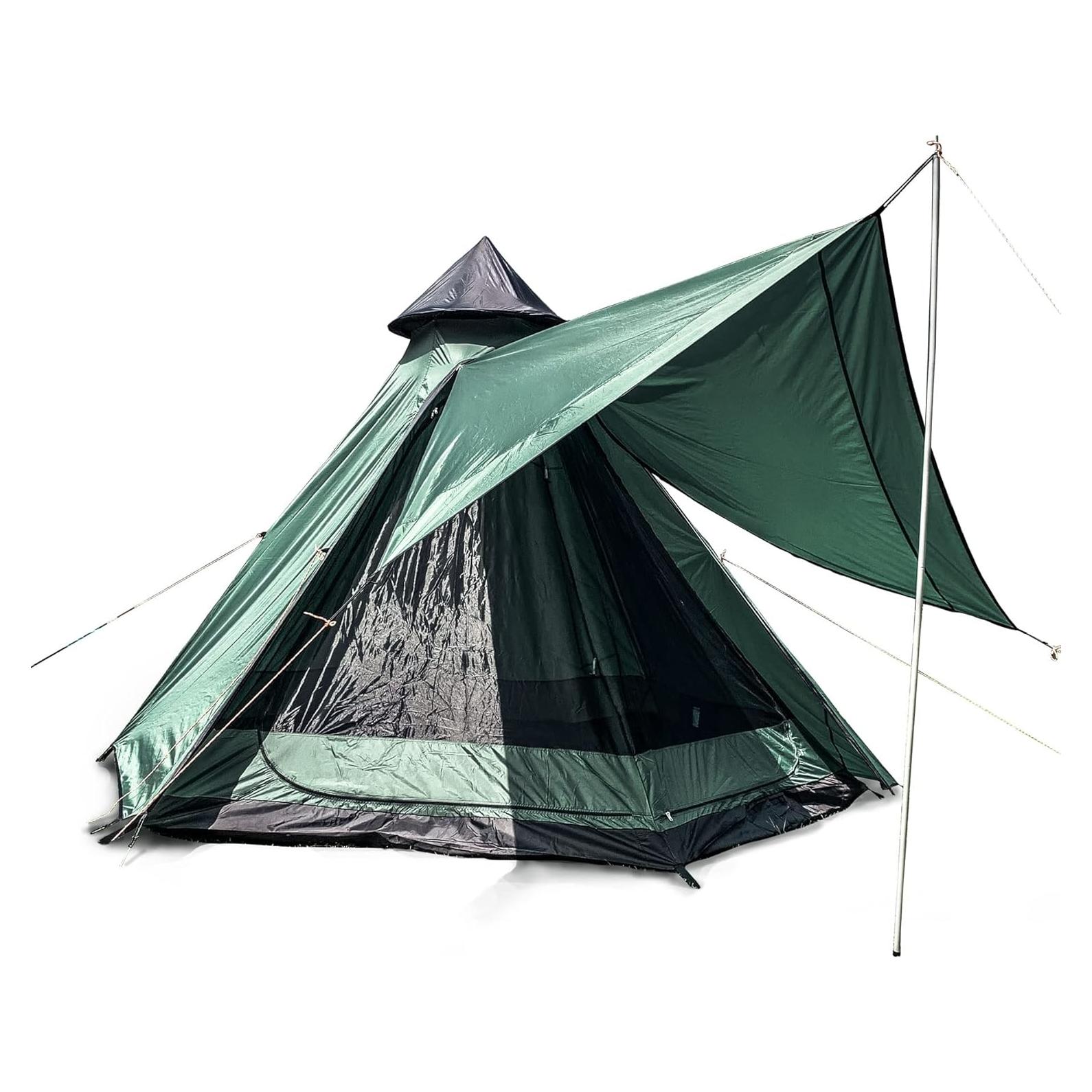Carpa de Camping HASIKA JD024 para 4 Personas Doble Capa Impermeable