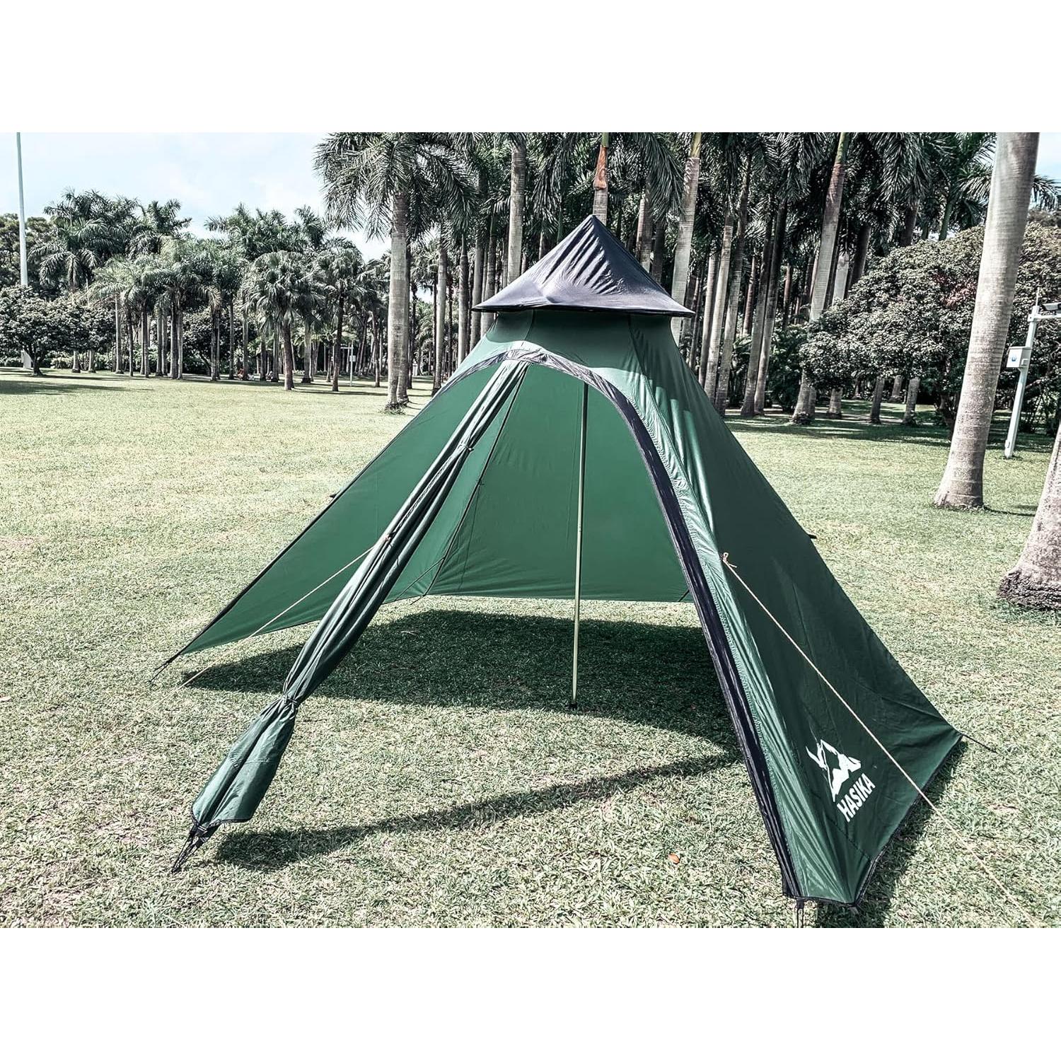 Carpa de Camping HASIKA JD024 para 4 Personas Doble Capa Impermeable