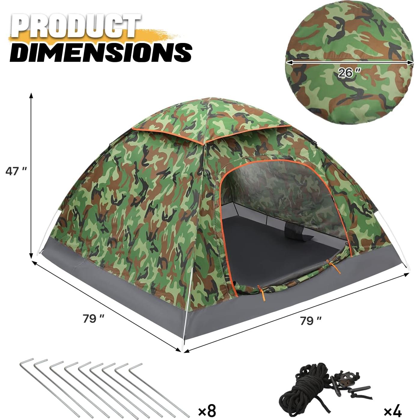 Carpa Domo MoNiBloom A40-TT-004 para 2 Personas Impermeable