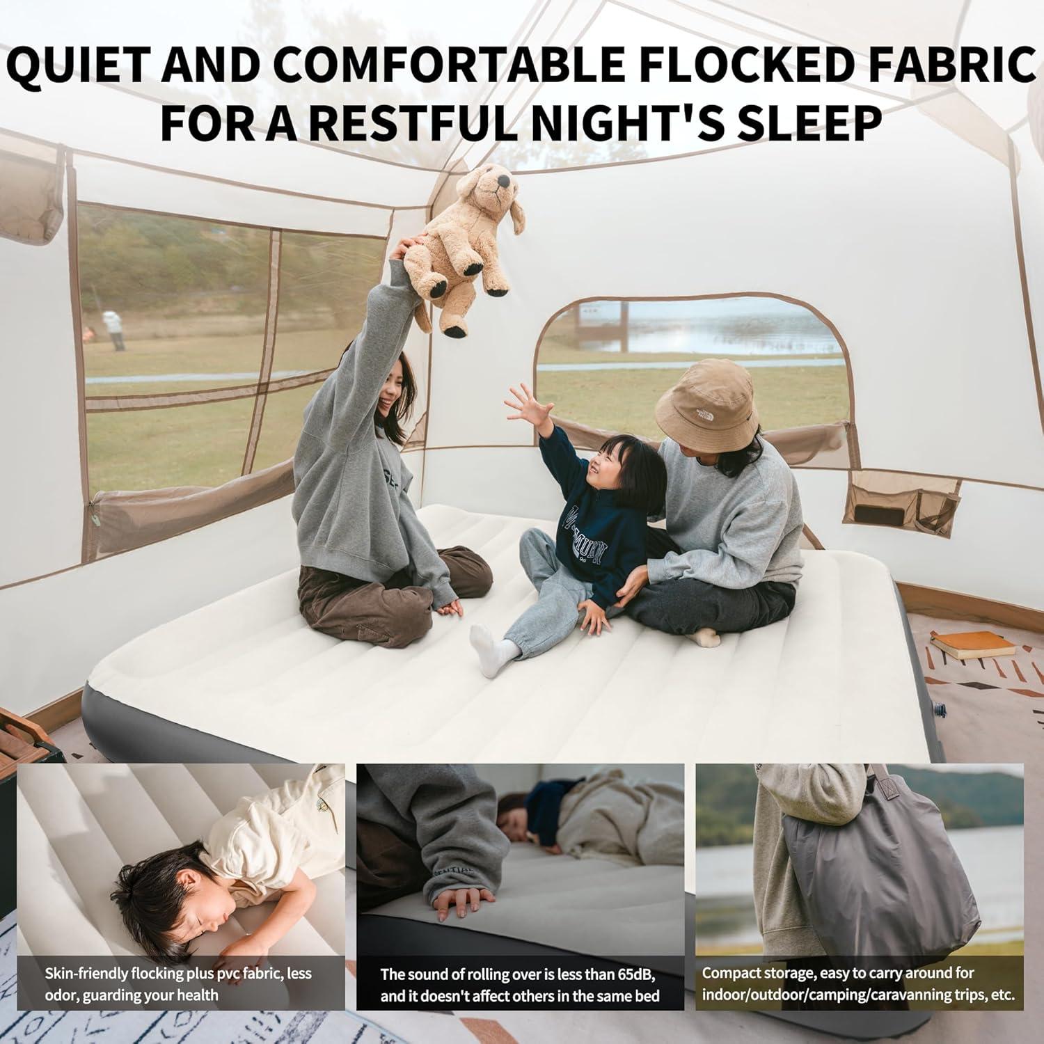 Colchón Inflable Naturehike CJC20 Compacto King con Bomba